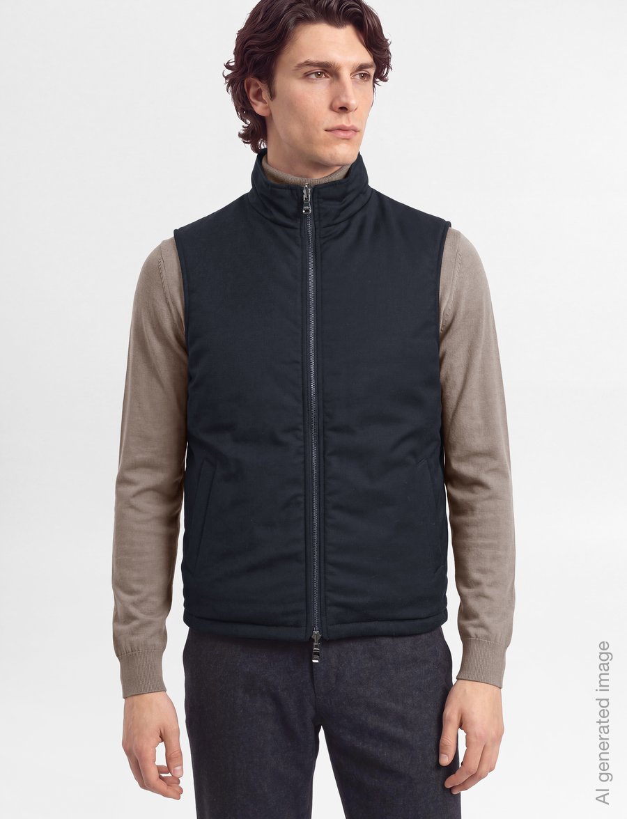 Oscar Jacobson - Reversible Padded Vest - osta tilaisuuden mukaan - navy - 3