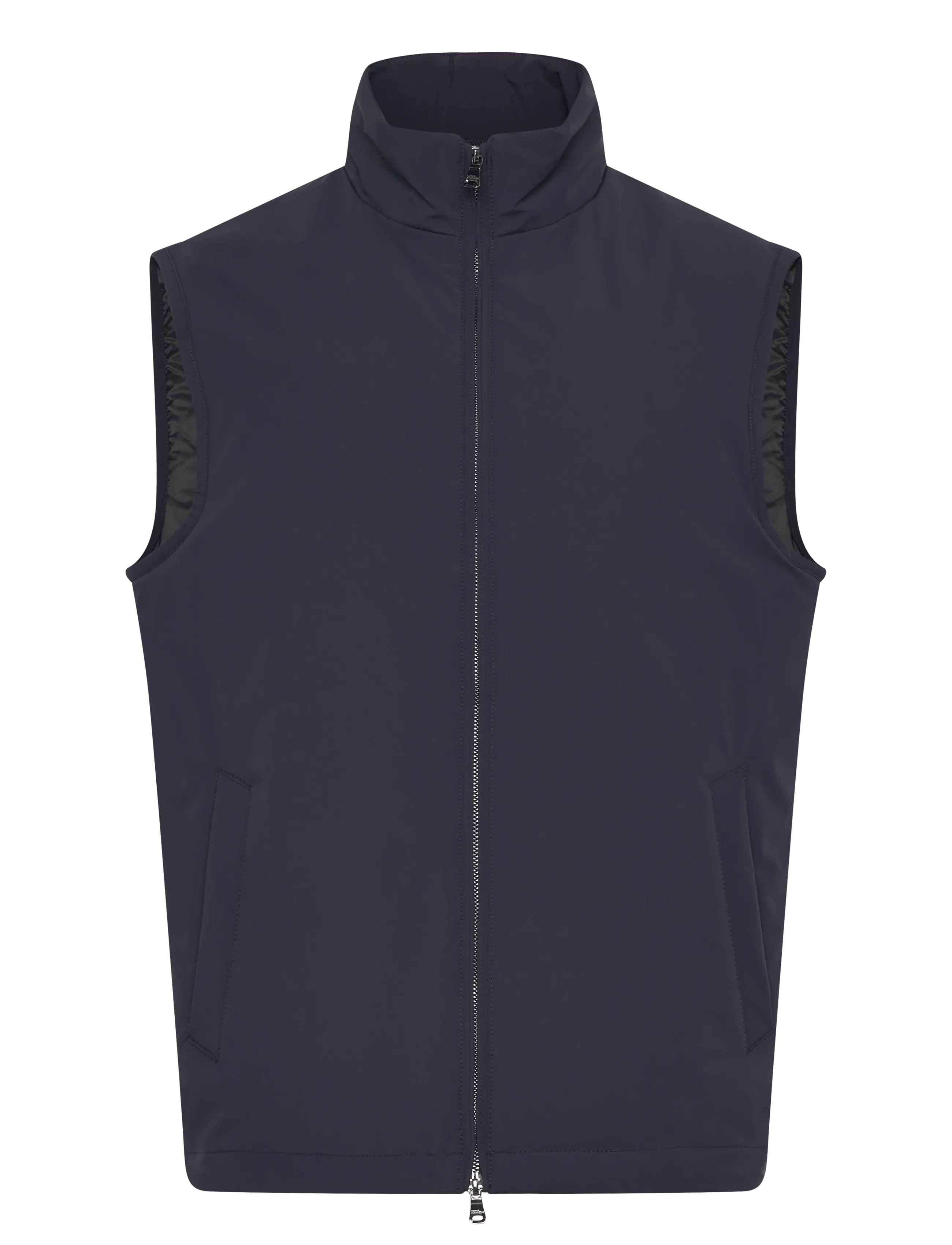 Oscar Jacobson Light Zipped Waistcoat, Mænd, Lynlås Vest, Navy, Str: 60