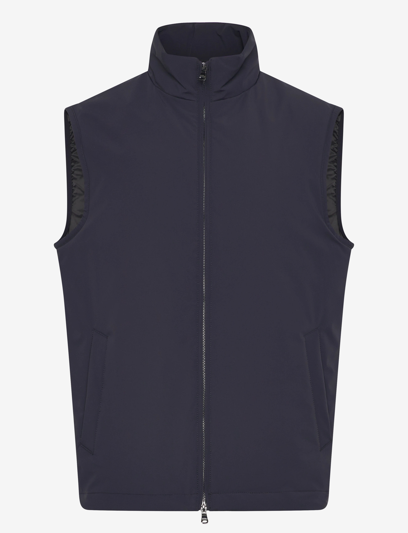 Oscar Jacobson - Light Zipped Waistcoat - västar - navy - 0