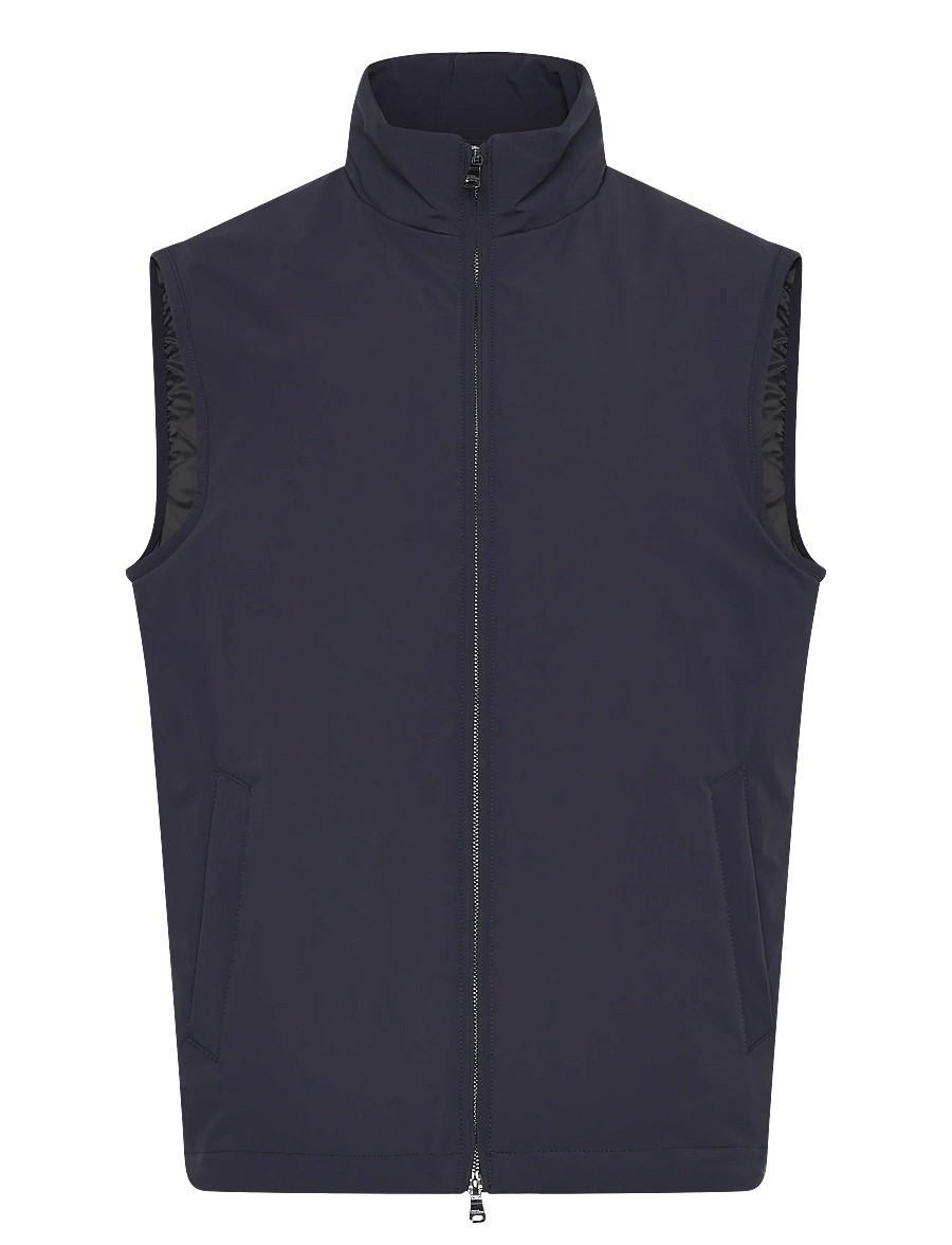 Oscar Jacobson - Light Zipped Waistcoat - westen - navy - 0