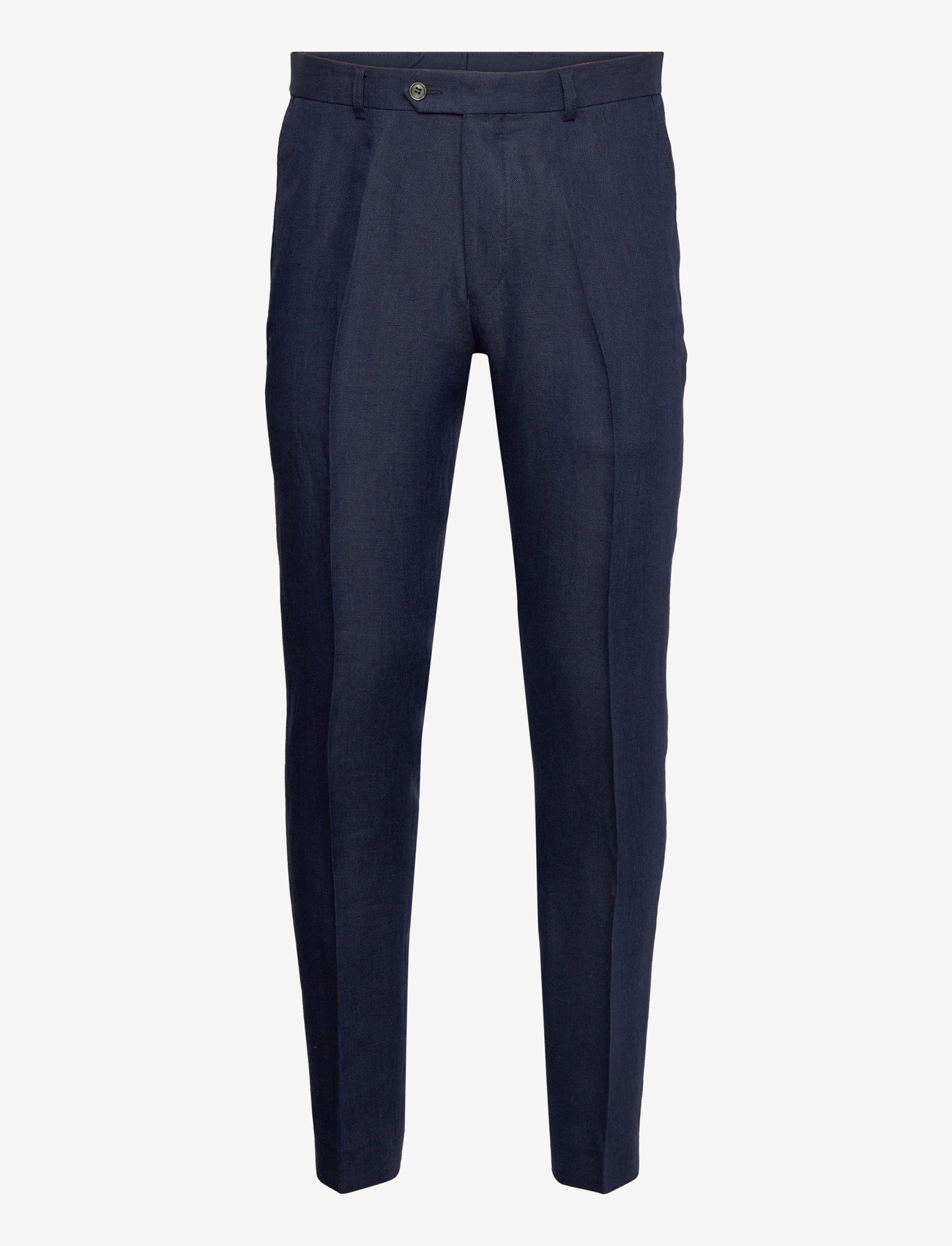 Oscar Jacobson - Denz Trousers - jakkesætbukser i hør - navy - 0