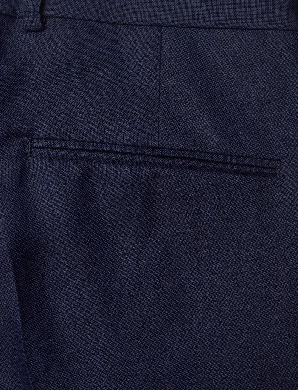 Oscar Jacobson - Denz Trousers - linne kostymbyxor - navy - 4