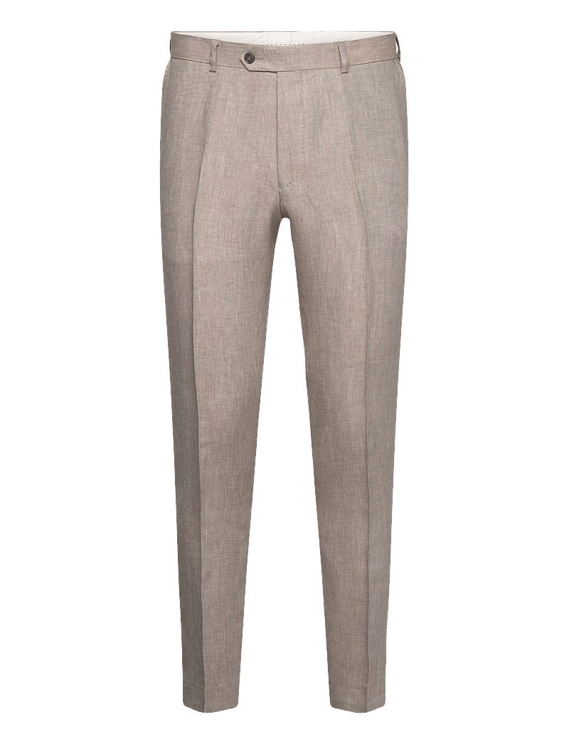 Oscar Jacobson - Denz Trousers - leinenanzughosen - trench beige - 0