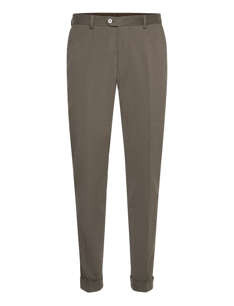 Oscar Jacobson - Denz Turn Up Trousers - habitbukser - army green - 0