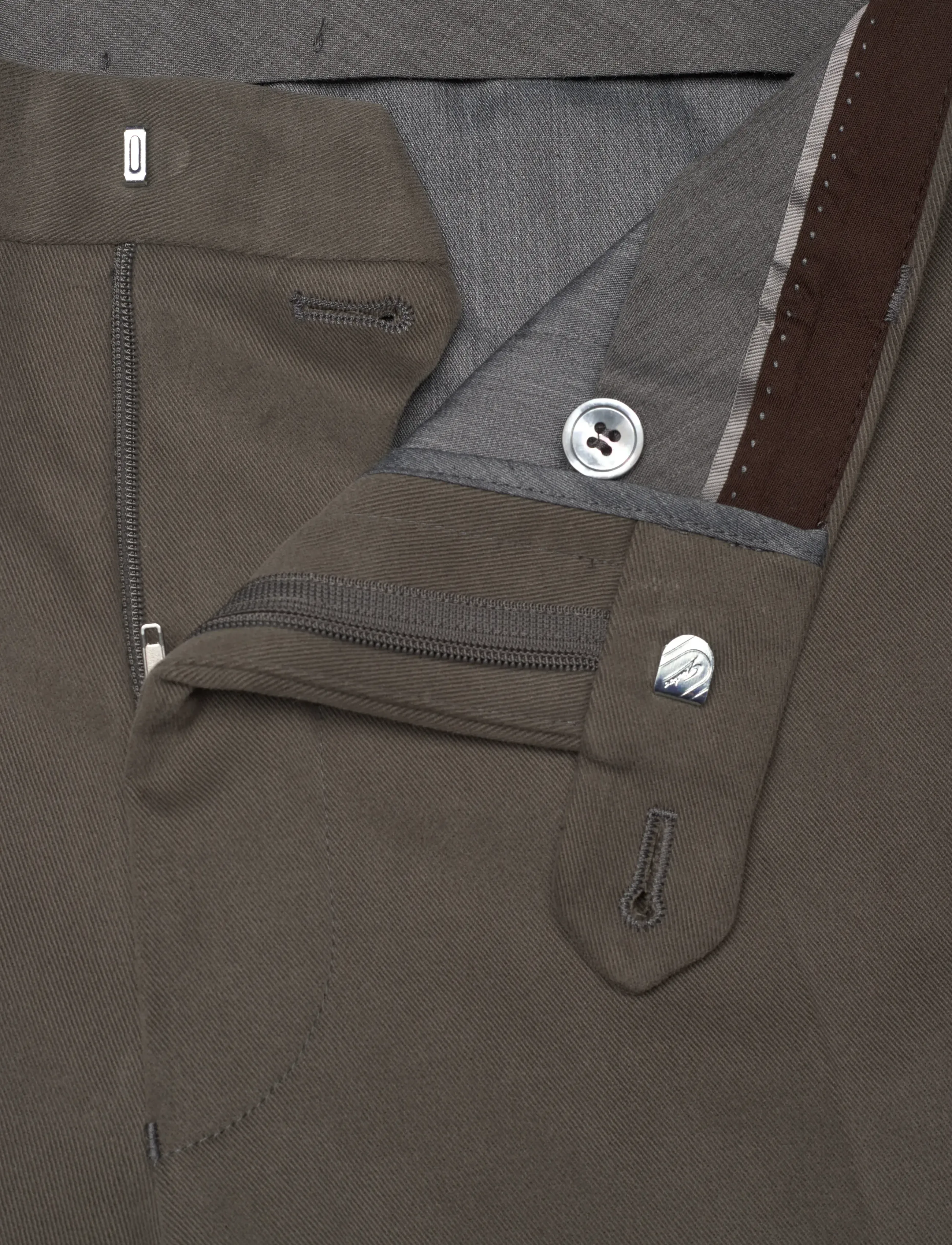 Oscar Jacobson - Denz Turn Up Trousers - anzugshosen - army green - 2