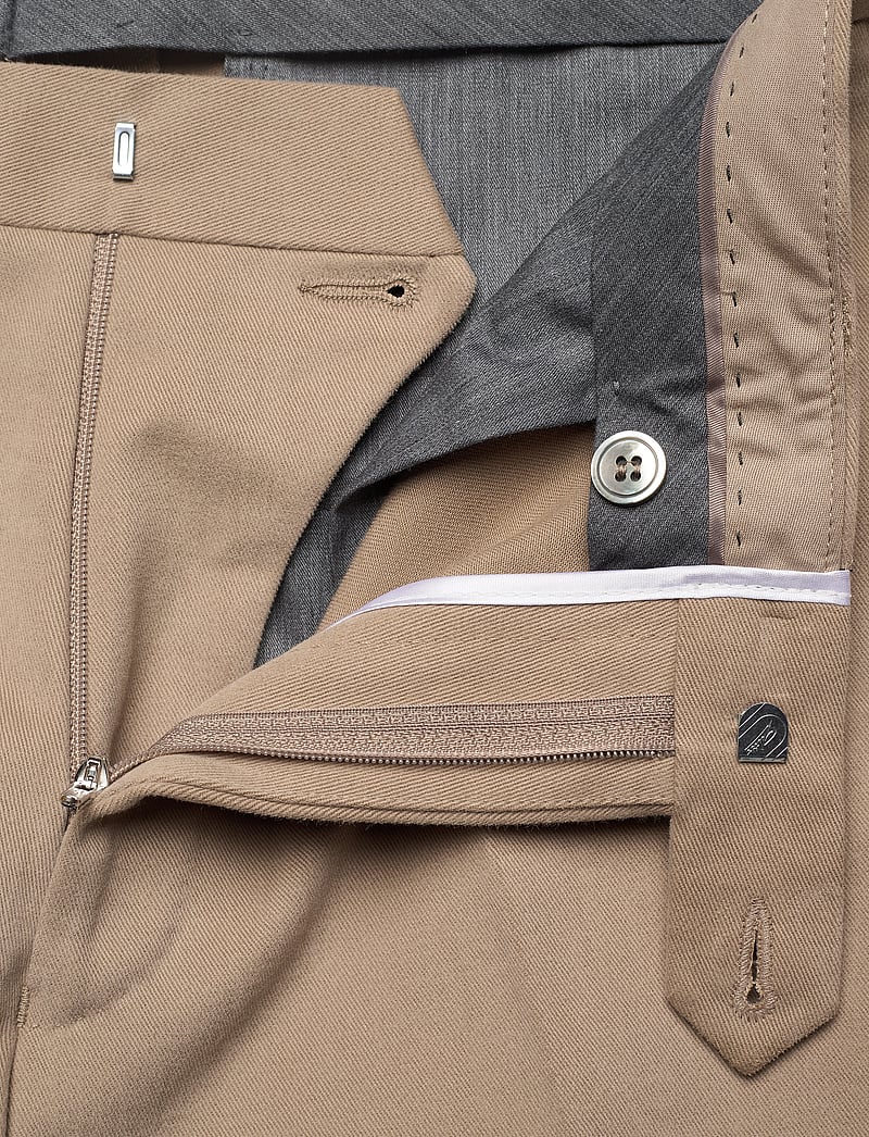 Oscar Jacobson - Denz Turn Up Trousers - kostymbyxor - beige - 3