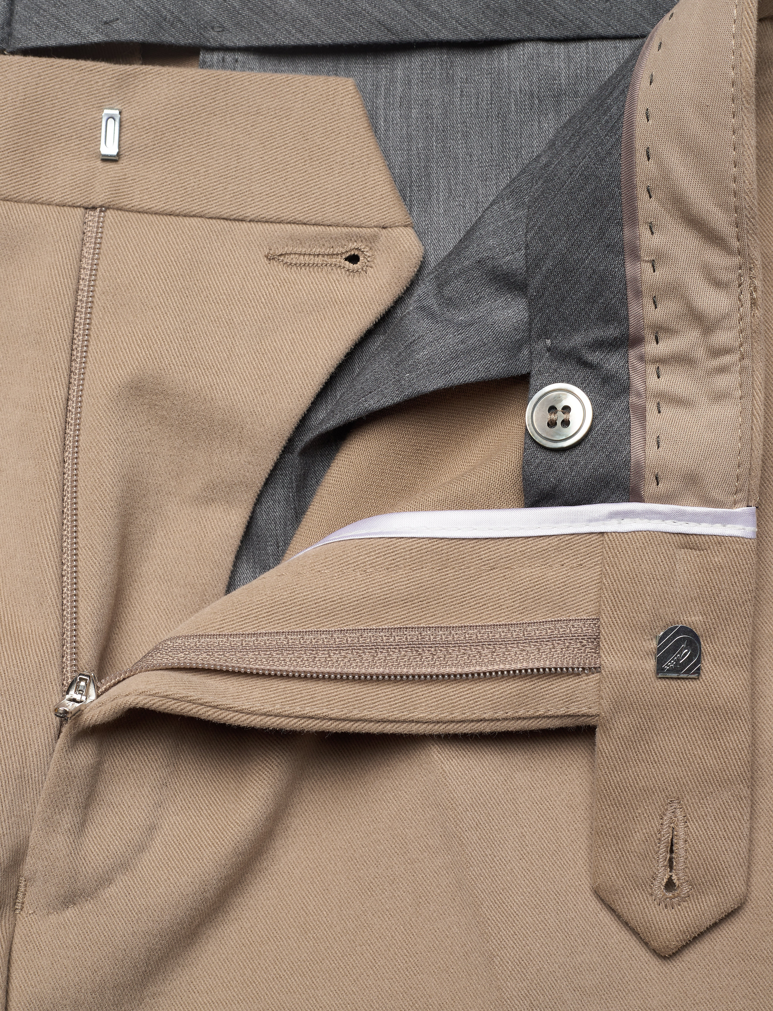 Oscar Jacobson - Denz Turn Up Trousers - anzugshosen - beige - 3