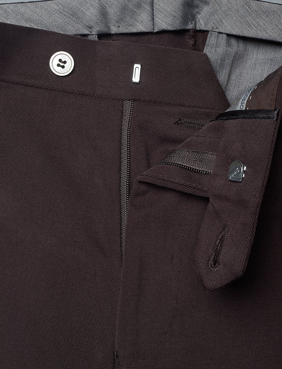 Oscar Jacobson - Denz Turn Up Trousers - suit trousers - dark brown - 3