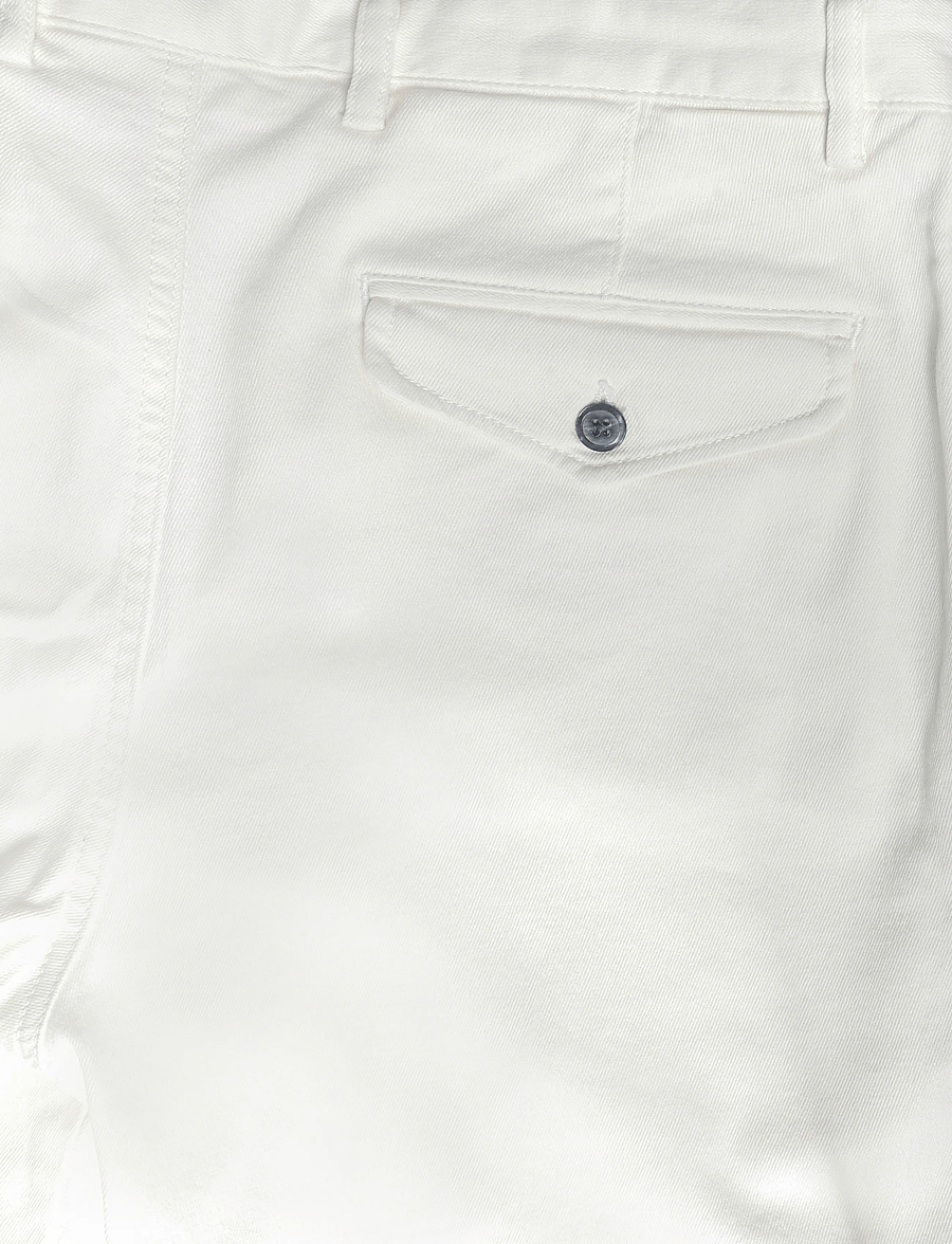 Oscar Jacobson - Tanker Pleat Shorts - chinos shorts - snow white - 2