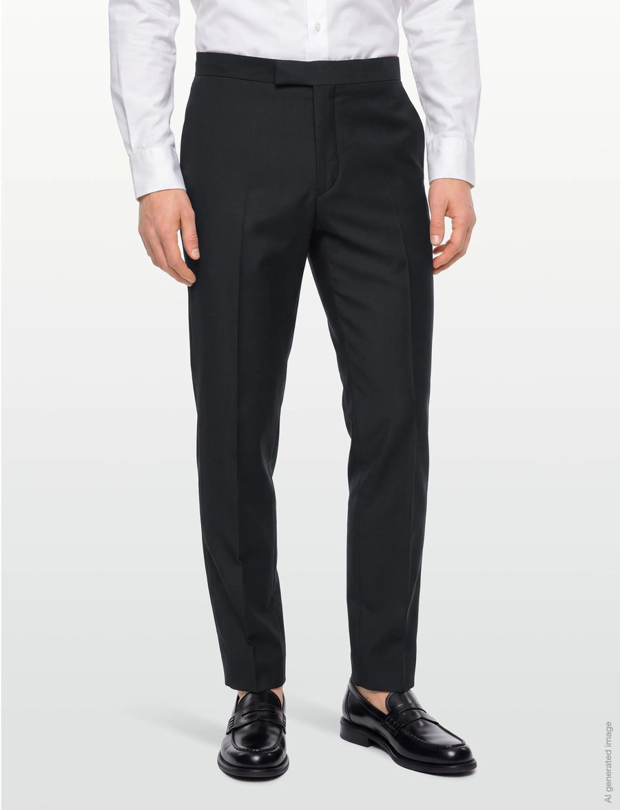 Oscar Jacobson - Denz Tuxedo Trousers - kostymbyxor - black - 3