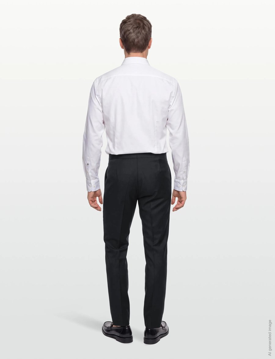 Oscar Jacobson - Denz Tuxedo Trousers - kostymbyxor - black - 4