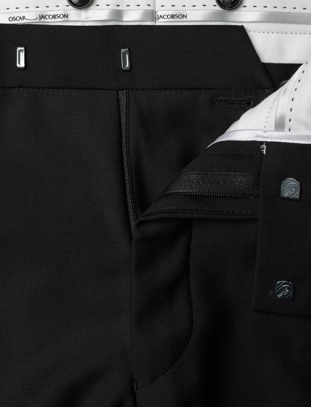 Oscar Jacobson - Denz Tuxedo Trousers - formell - black - 3