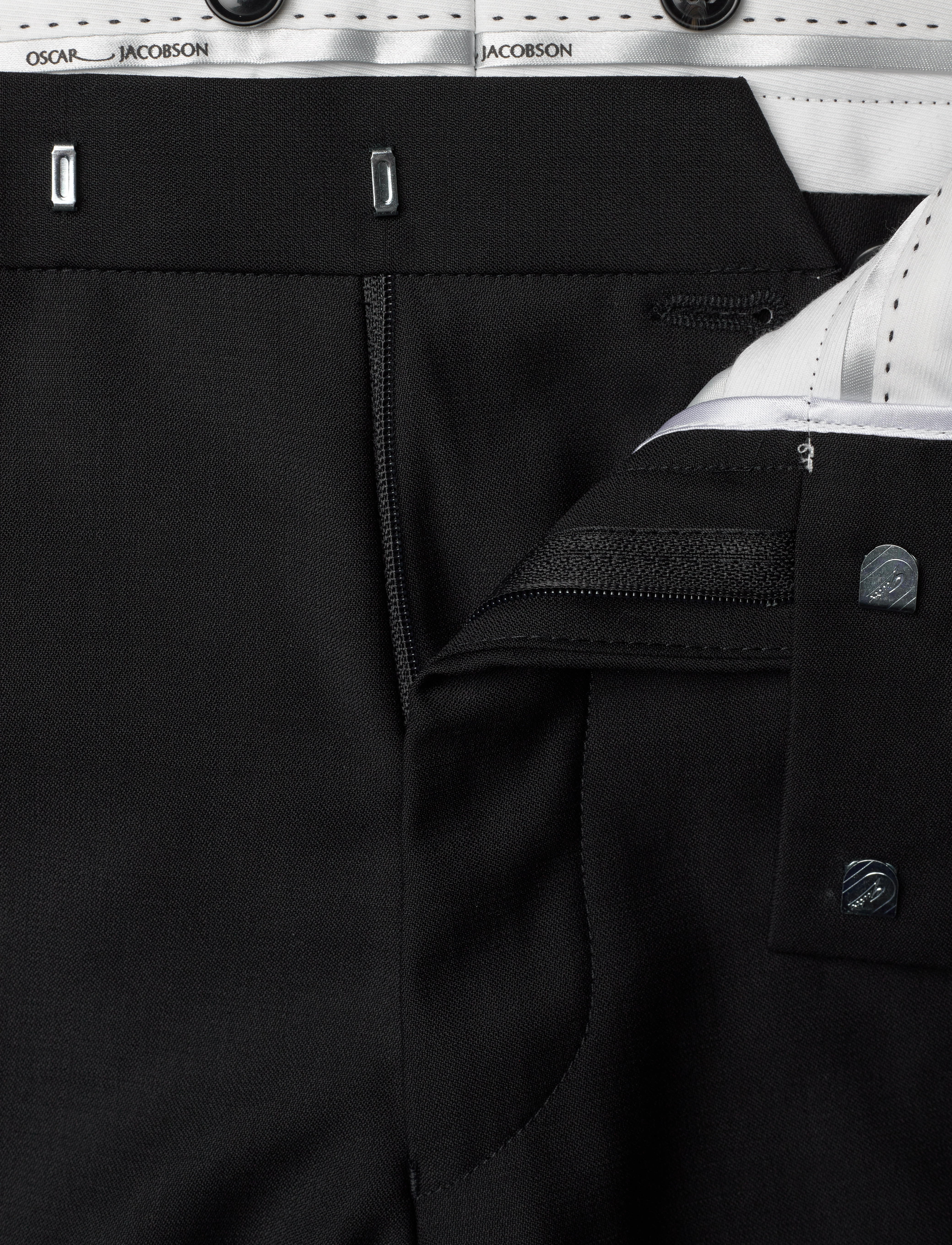 Oscar Jacobson - Denz Tuxedo Trousers - formell - black - 3