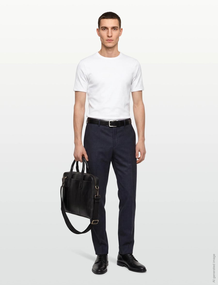 Oscar Jacobson - Denz Tuxedo Trousers - kostymbyxor - navy - 0