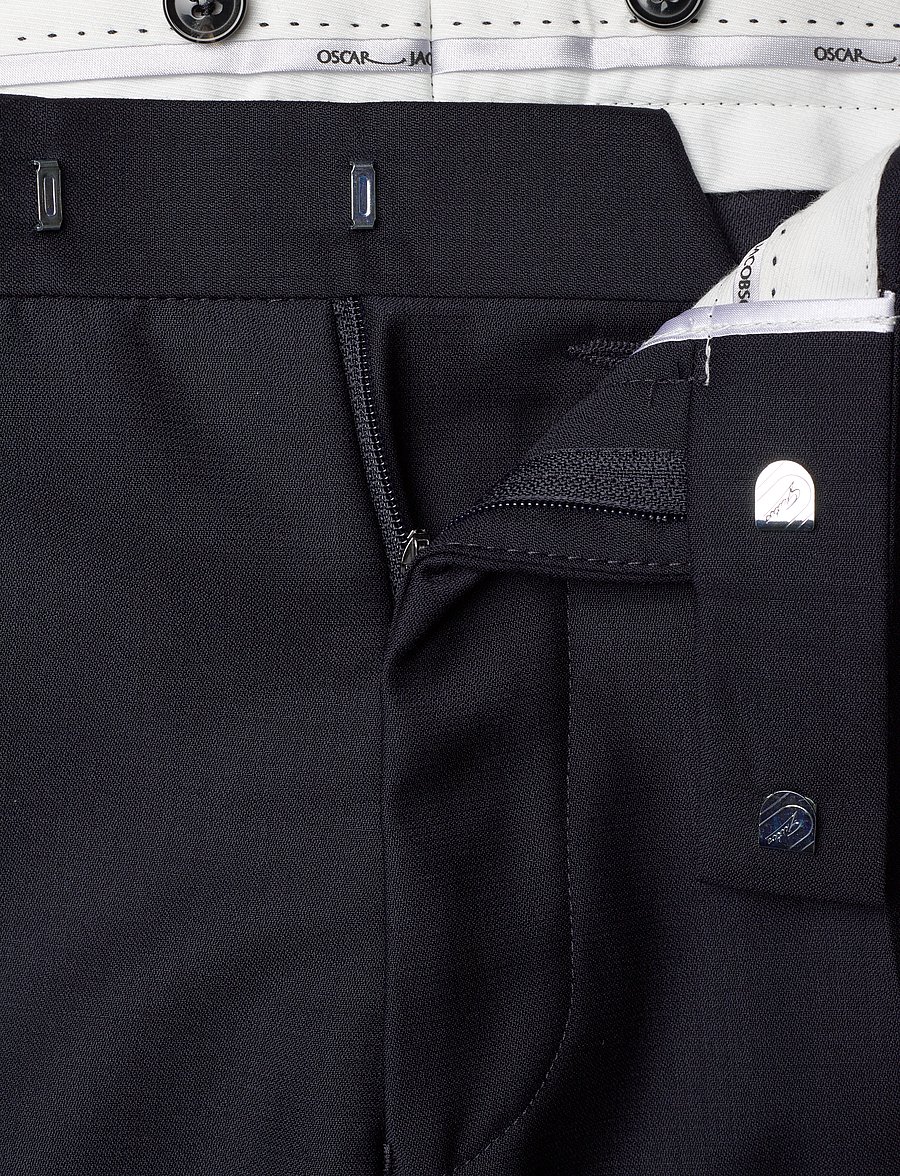 Oscar Jacobson - Denz Tuxedo Trousers - business - navy - 3