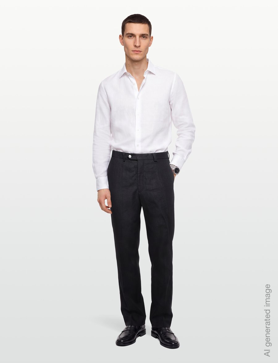 Oscar Jacobson - Del S Trousers - lina bikses - black - 0