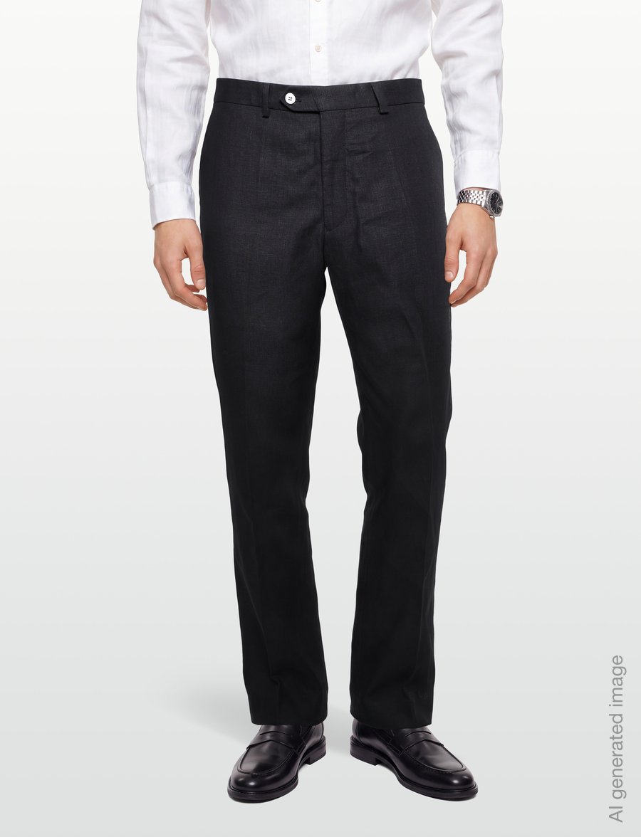 Oscar Jacobson - Del S Trousers - lina bikses - black - 3