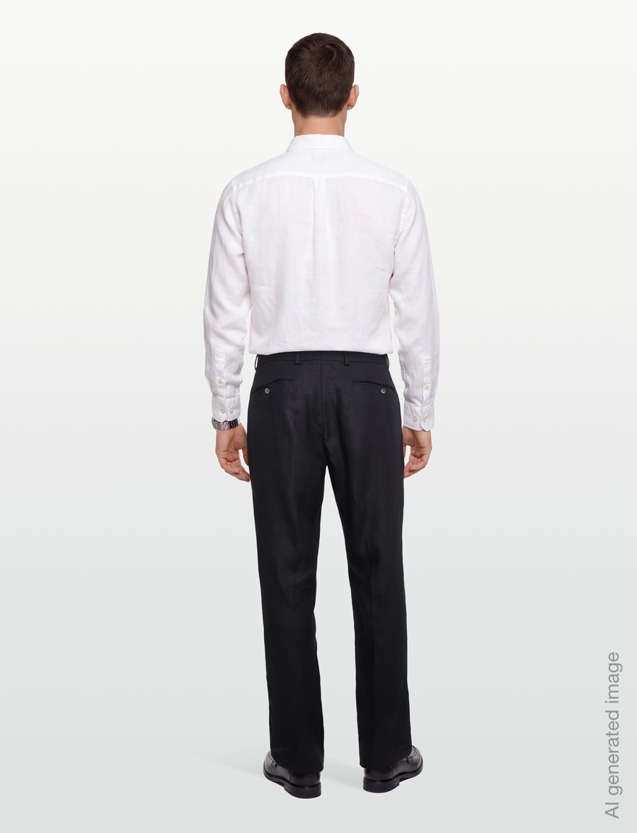 Oscar Jacobson - Del S Trousers - lina bikses - black - 4