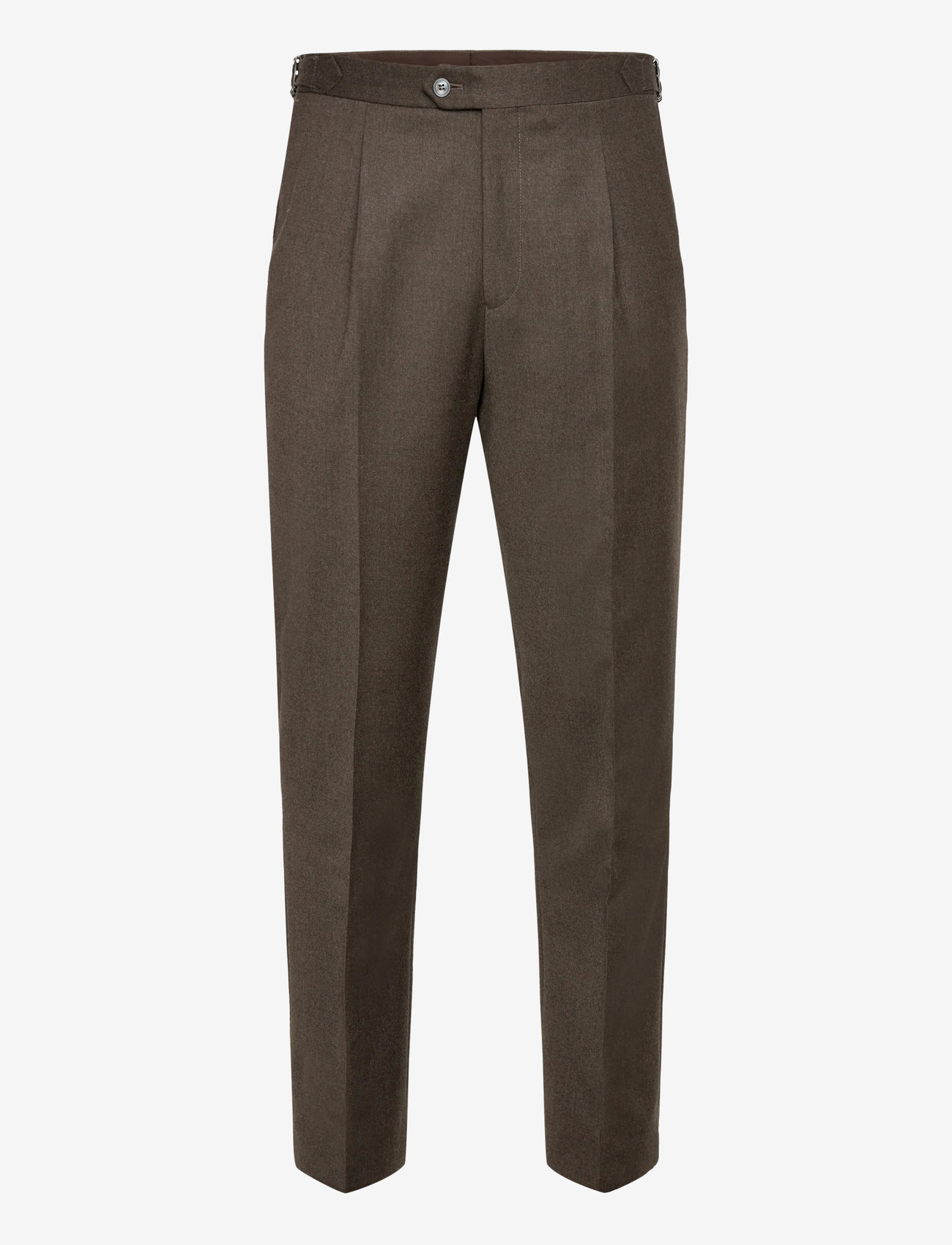 Oscar Jacobson - Delon Side Adjuster Evo Trousers - kostymbyxor - beige melange - 0