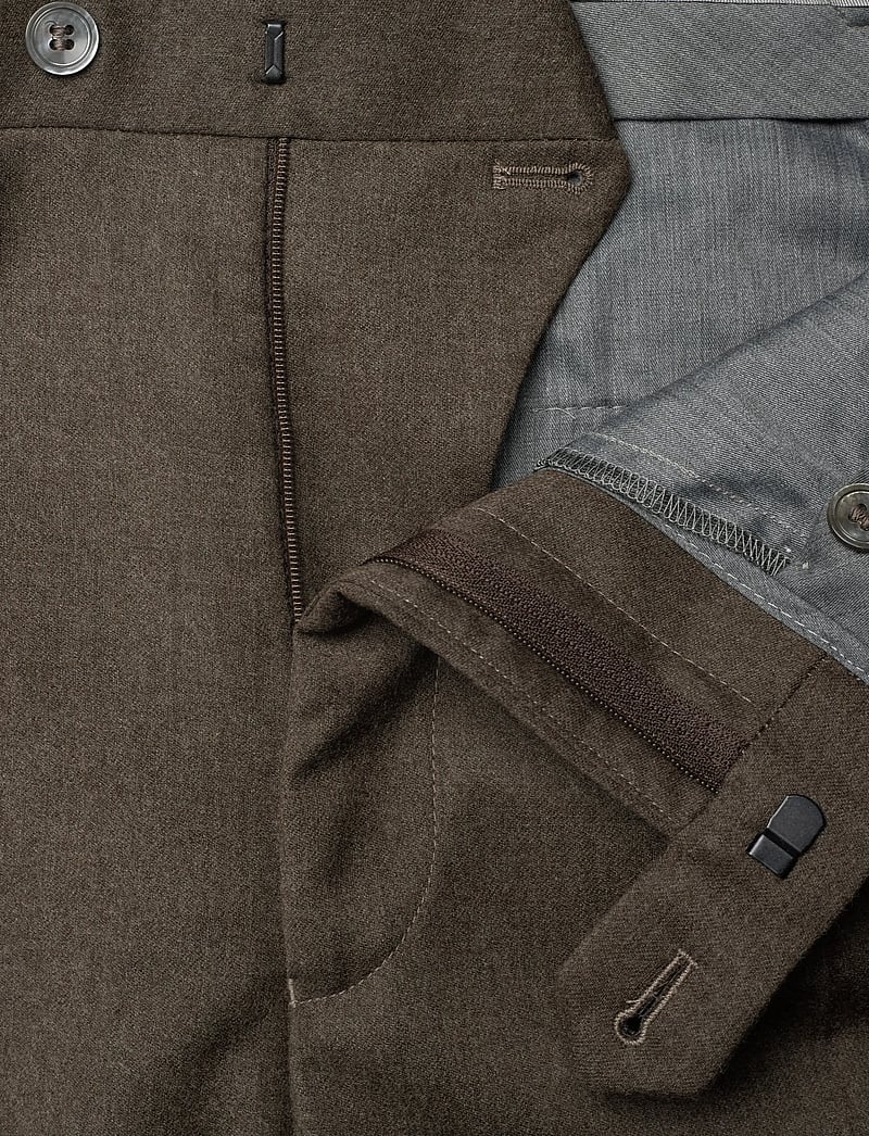 Oscar Jacobson - Delon Side Adjuster Evo Trousers - kostymbyxor - beige melange - 3