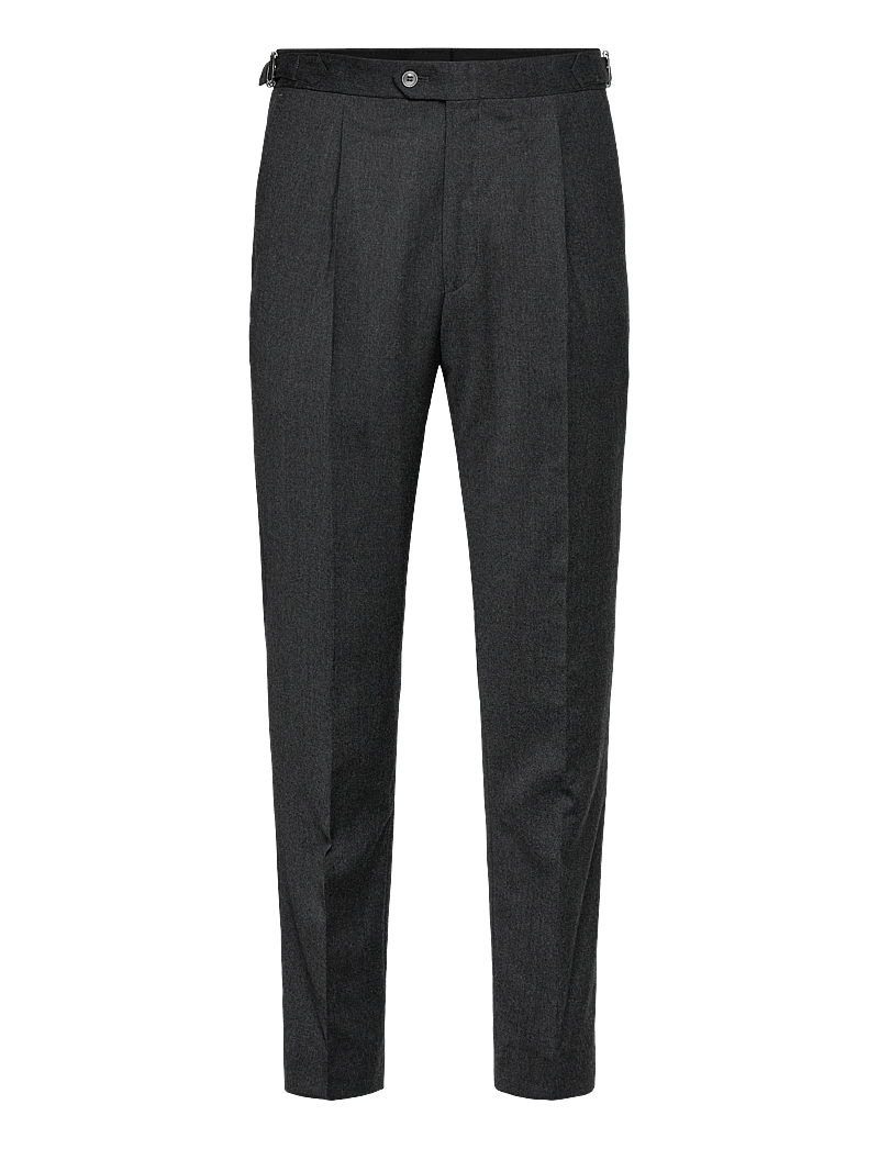 Oscar Jacobson - Delon Side Adjuster Evo Trousers - kostymbyxor - dark grey - 0