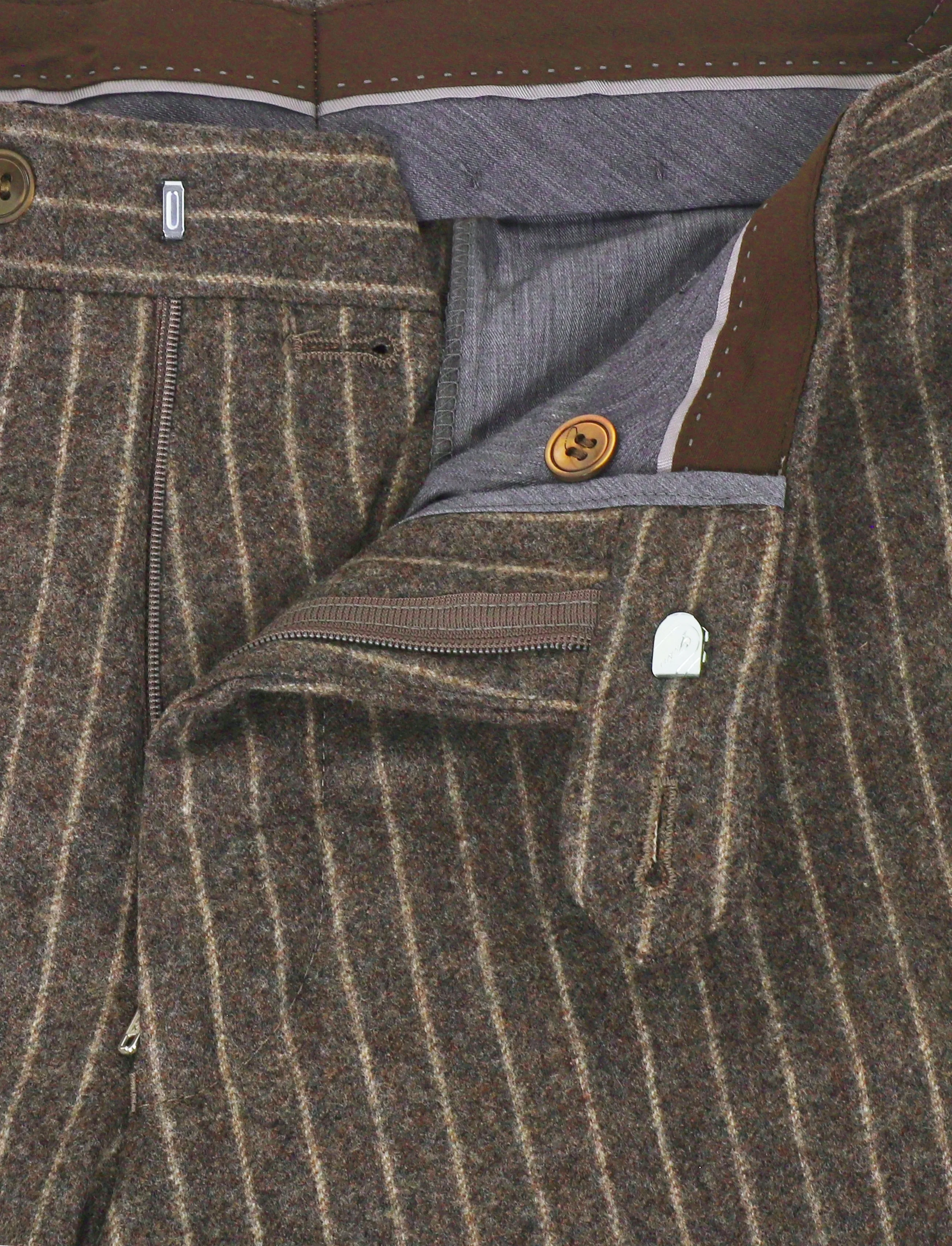 Oscar Jacobson - Dandy Side Adjuster Trousers - hazelnut brown - 3