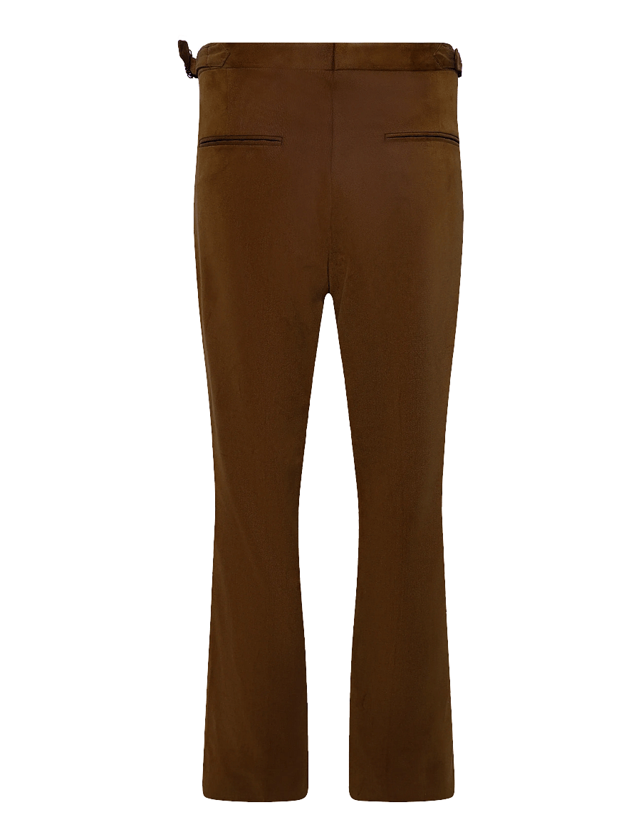 Oscar Jacobson - Dandy Side Adjuster Trousers - chinos - brown leaf - 1