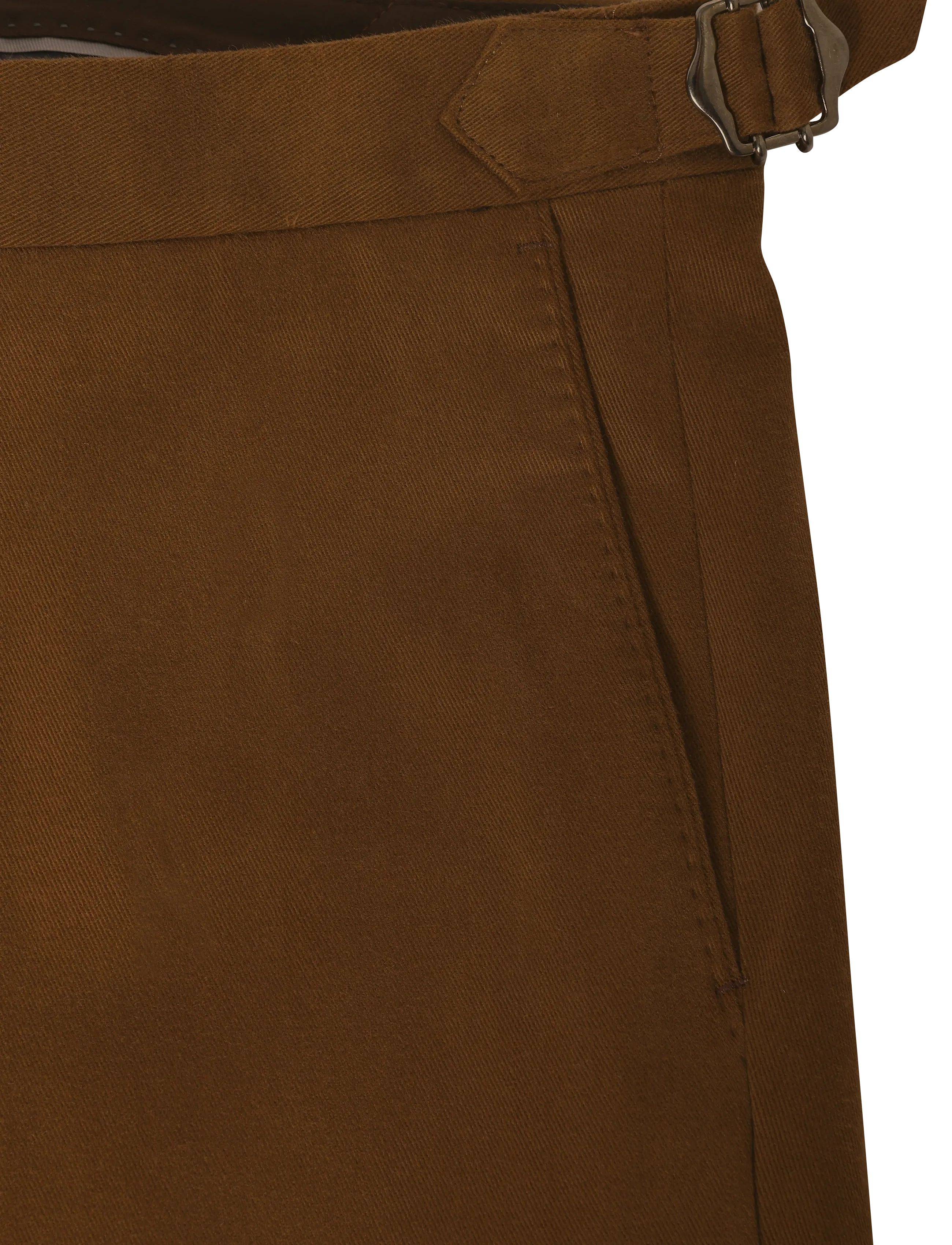 Oscar Jacobson - Dandy Side Adjuster Trousers - chinos - brown leaf - 2