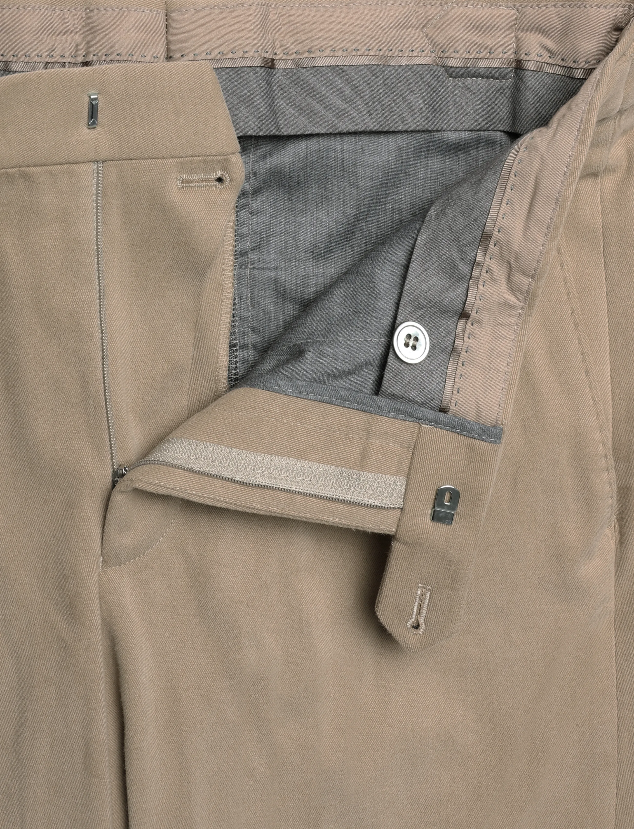 Oscar Jacobson - Dandy Side Adjuster Trousers - chino-püksid - dusty beige - 3