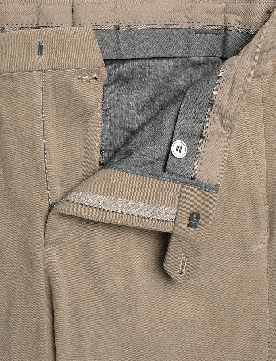 Oscar Jacobson - Dandy Side Adjuster Trousers - chino-püksid - dusty beige - 3
