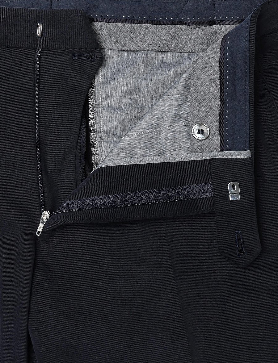 Oscar Jacobson - Dandy Side Adjuster Trousers - chino-püksid - navy - 3