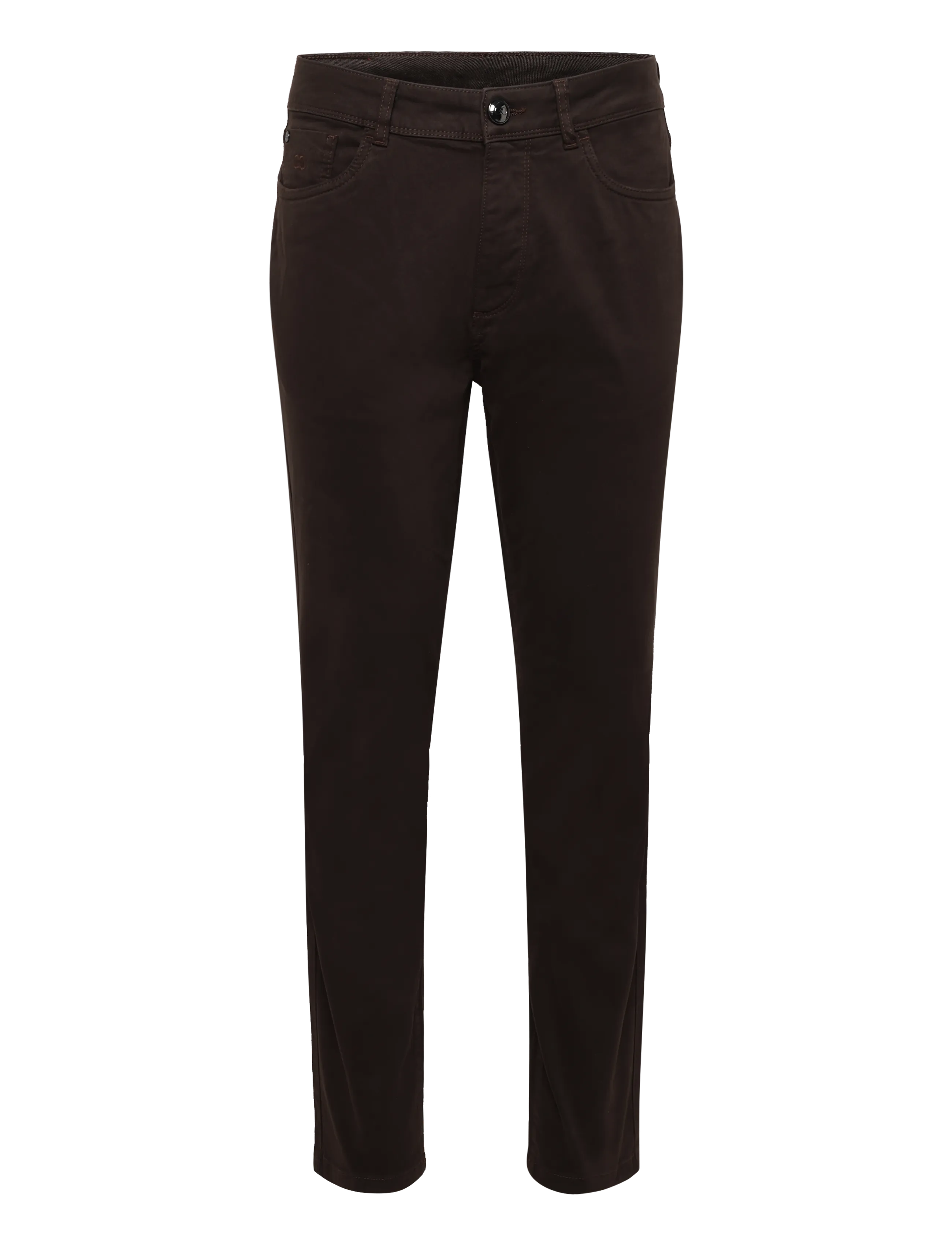 Oscar Jacobson Slim Fit 5-Pocket Stretch Peached Cotton - Nordic Style - BROWN ELK / brown