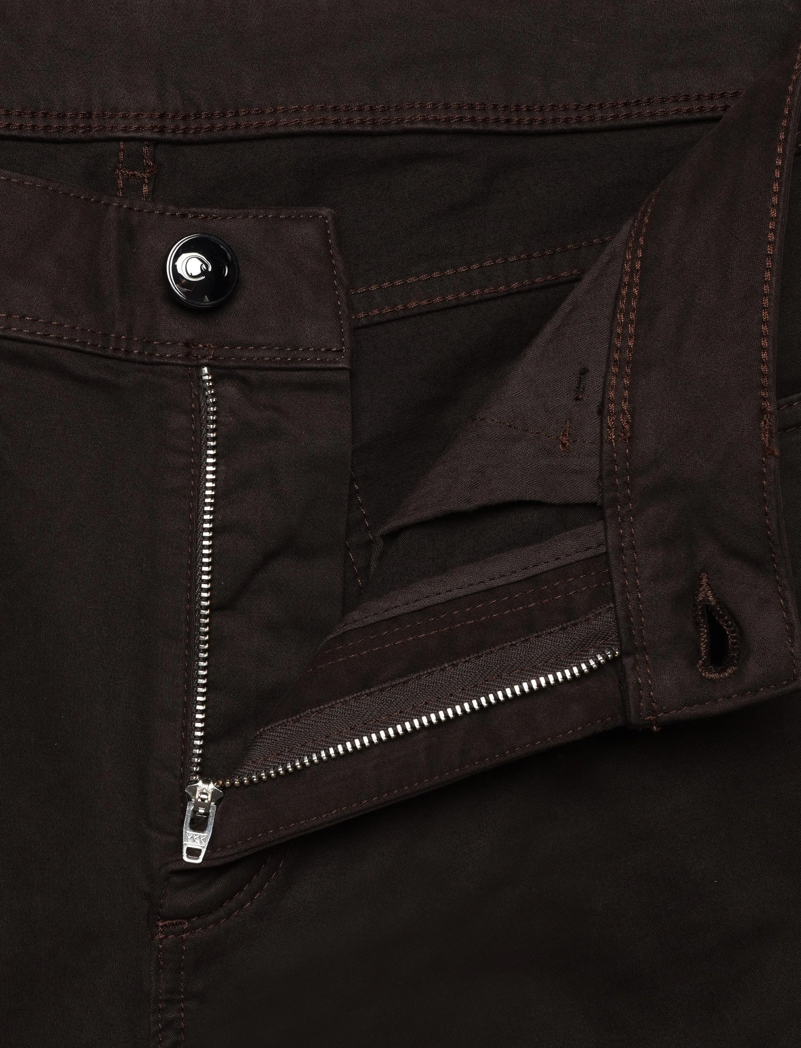 Oscar Jacobson - Slim Fit 5-Pocket Stretch Peached Cotton - chinos - brown elk - 3