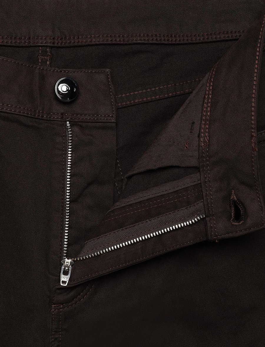 Oscar Jacobson - Slim Fit 5-Pocket Stretch Peached Cotton - chinos - brown elk - 3