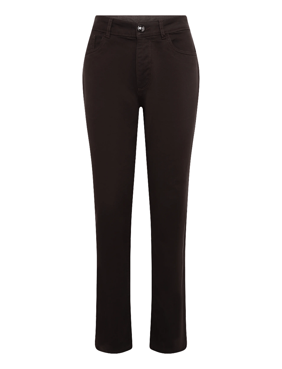 Oscar Jacobson - Slim Fit 5-Pocket Stretch Peached Cotton - chinos - navy - 0