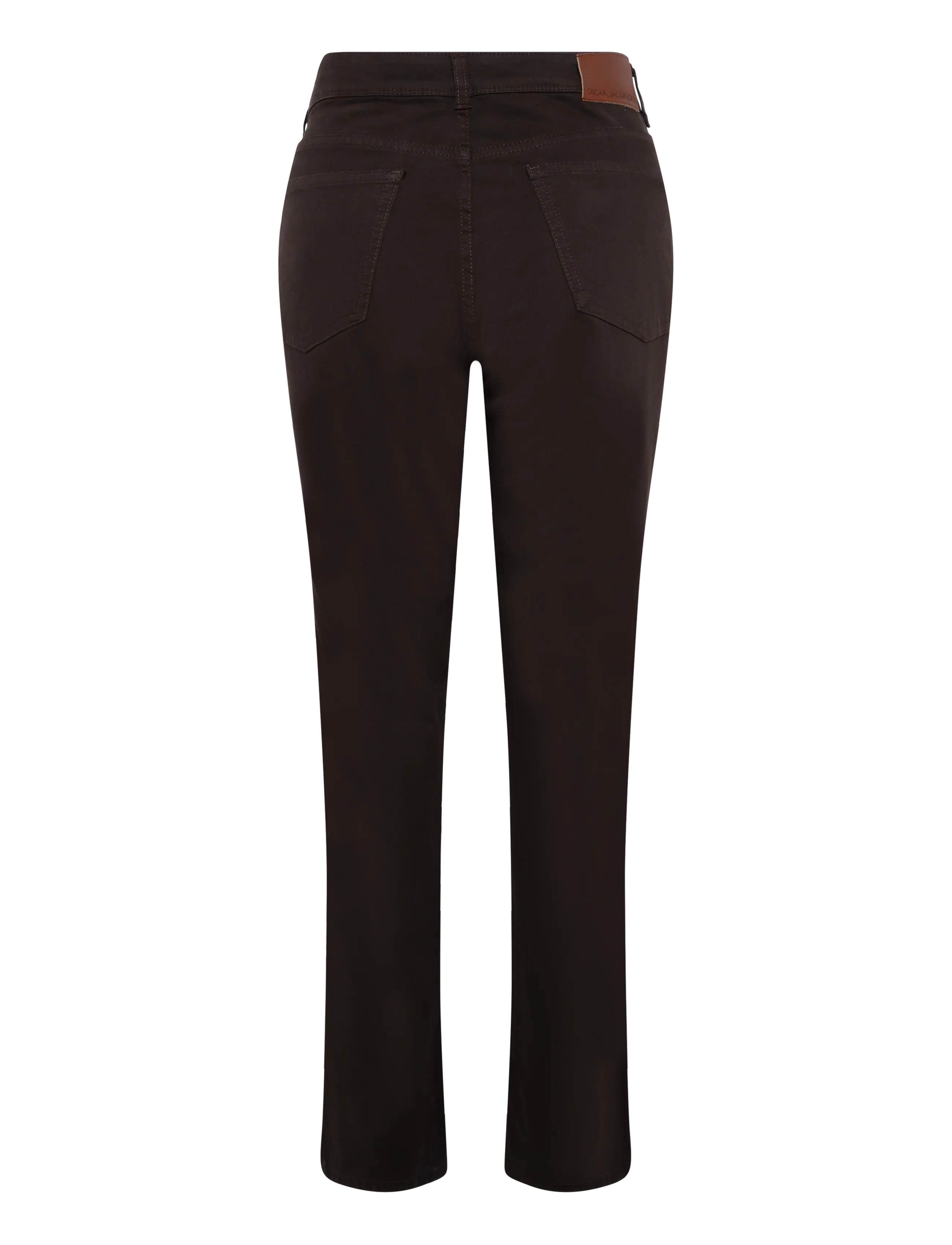 Oscar Jacobson - Slim Fit 5-Pocket Stretch Peached Cotton - chinos - navy - 1
