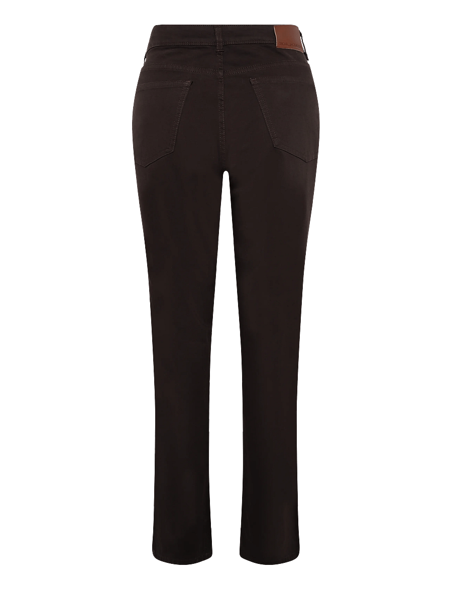 Oscar Jacobson - Slim Fit 5-Pocket Stretch Peached Cotton - chinos - navy - 1