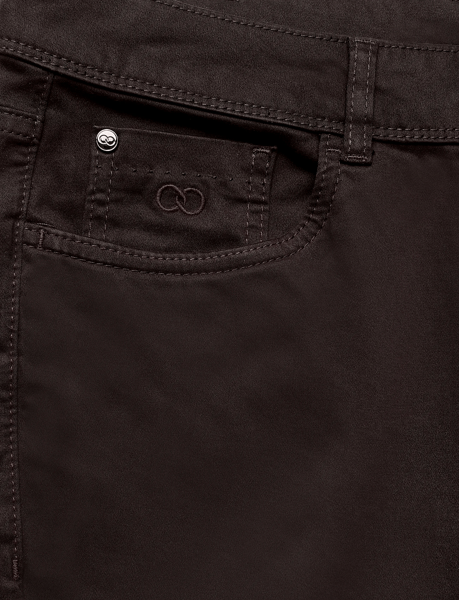 Oscar Jacobson - Slim Fit 5-Pocket Stretch Peached Cotton - chinos - navy - 2
