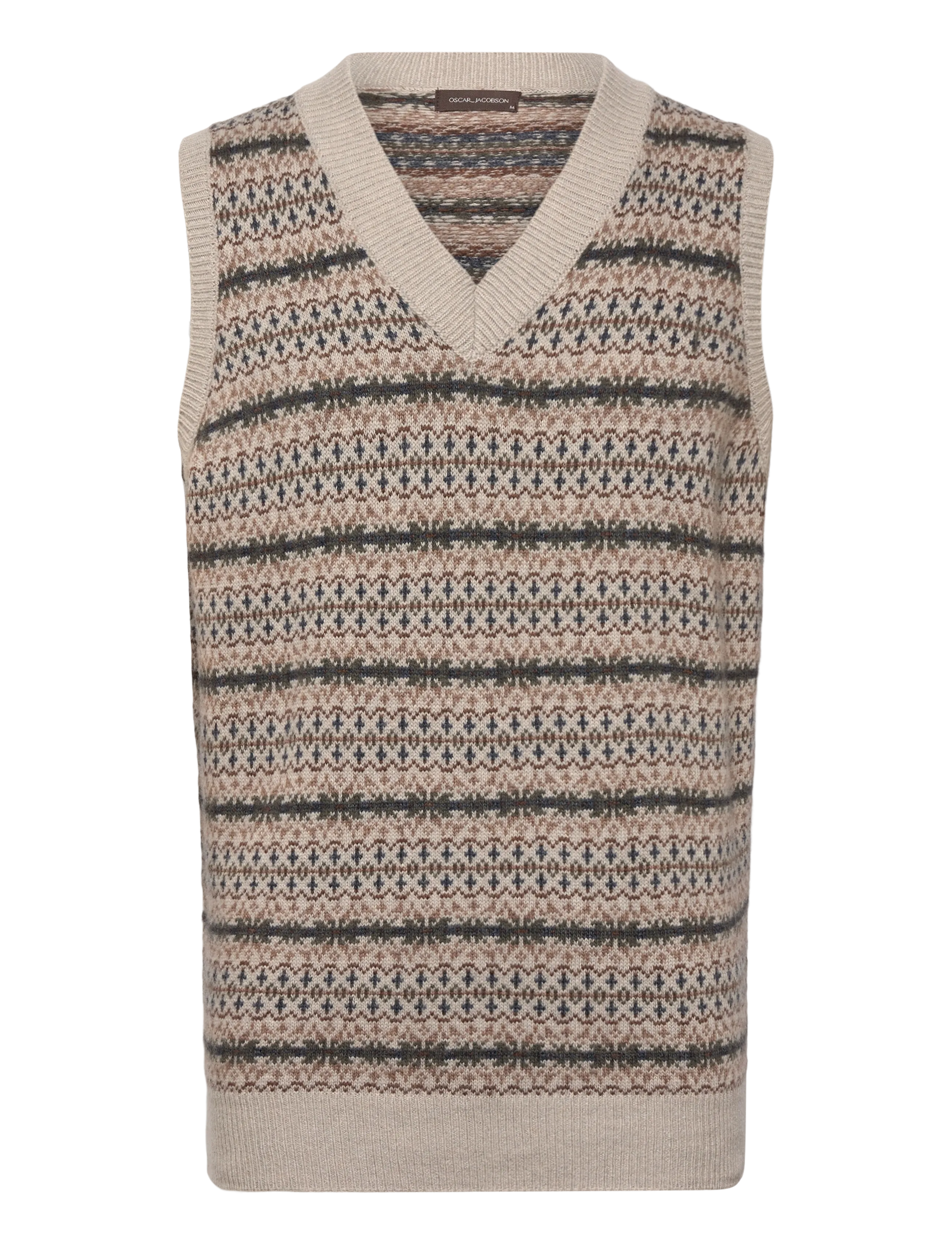 Oscar Jacobson Lucas Vest - Strikveste - PEBBLE BEIGE / beige