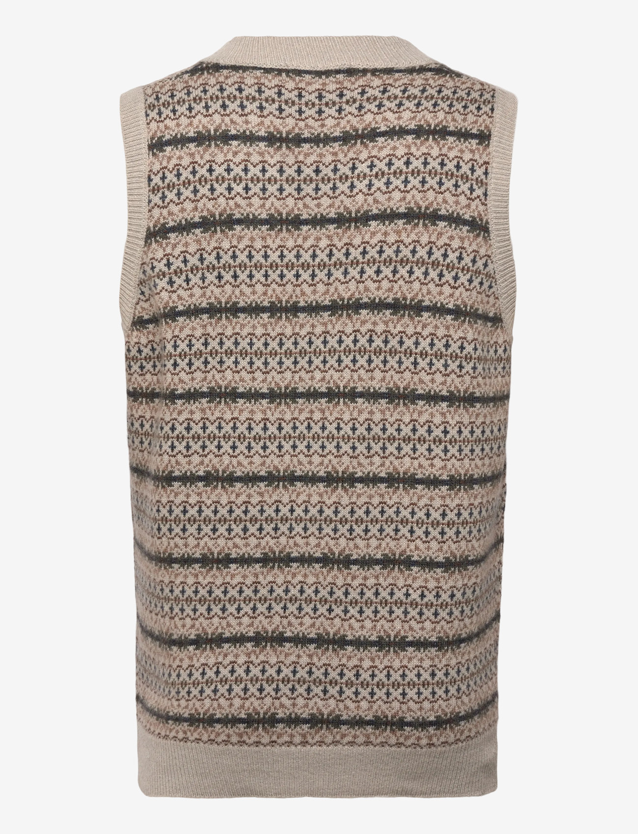 Oscar Jacobson - Lucas Vest - gebreide vesten - pebble beige - 1