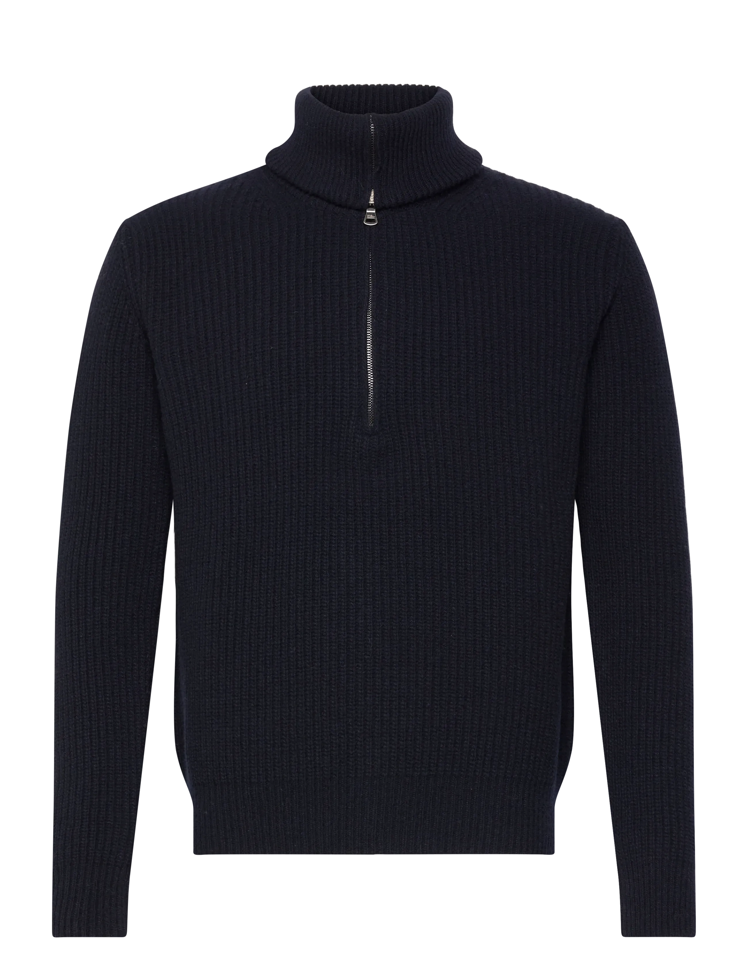 Oscar Jacobson Mauritz Half Zip, M, Black, Strik > Trøjer Med Fuld Lynlås, Herre