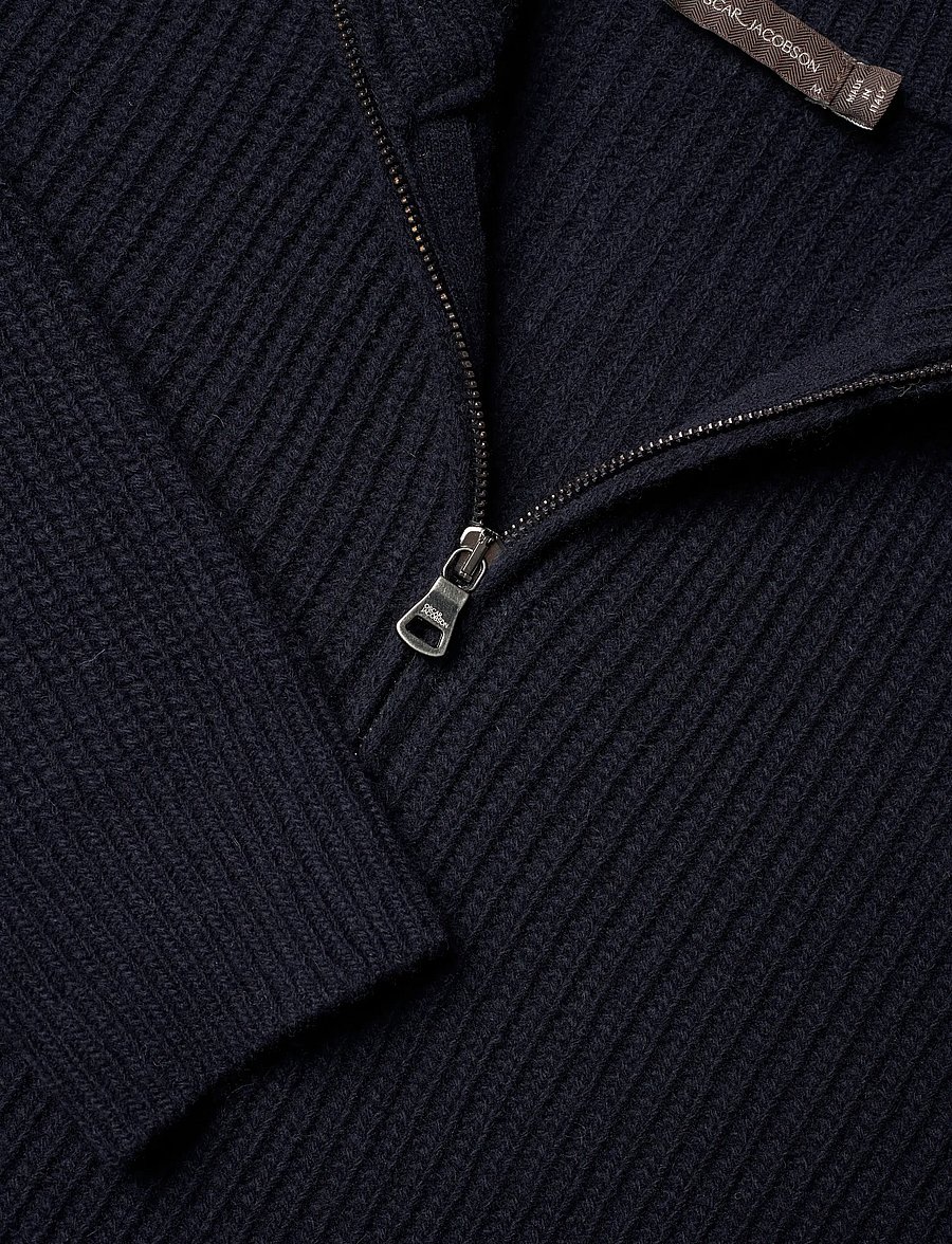 Oscar Jacobson - Mauritz Half zip - half zip strik - navy - 3