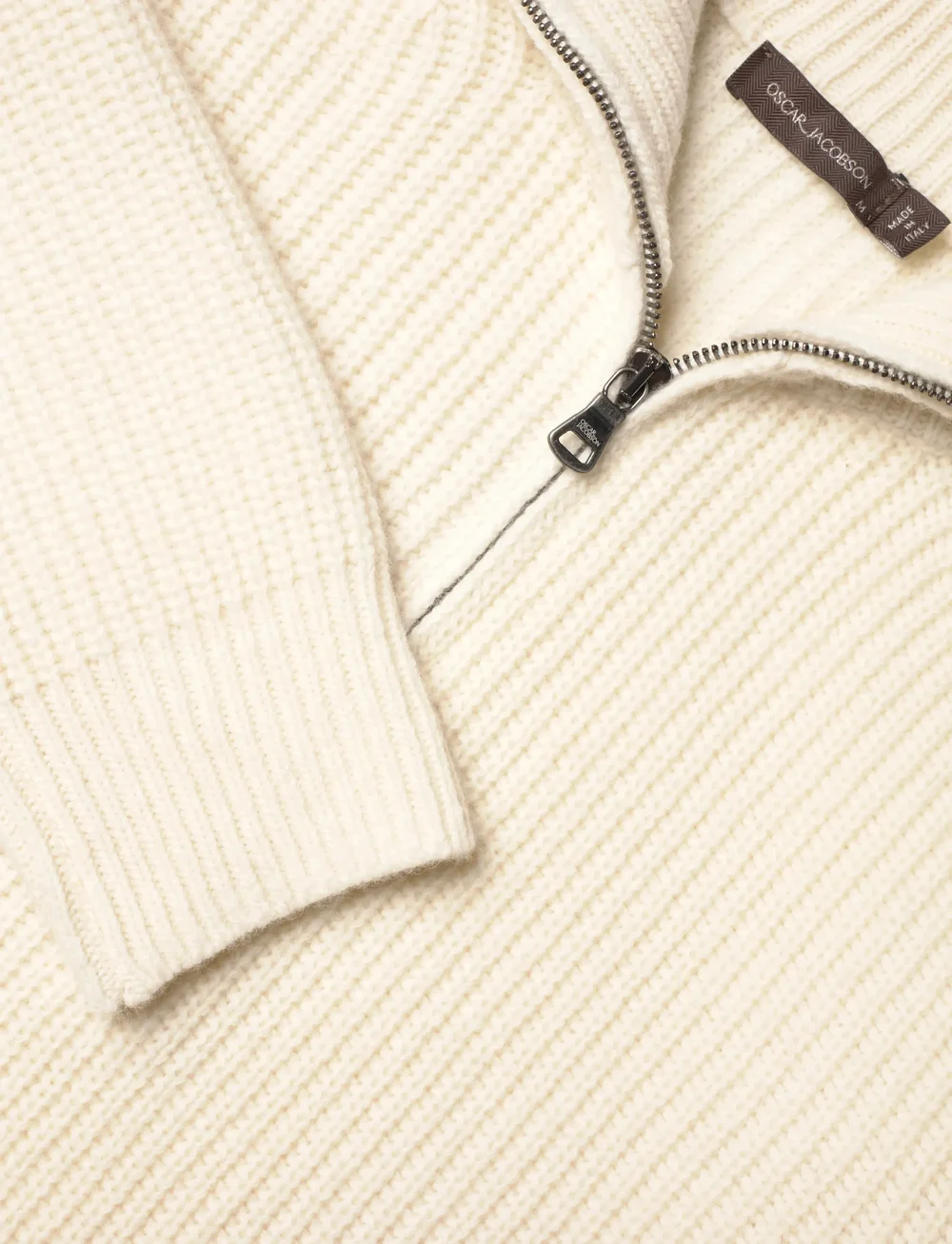 Oscar Jacobson - Mauritz Half zip - lukuga džemprid - white shell - 3