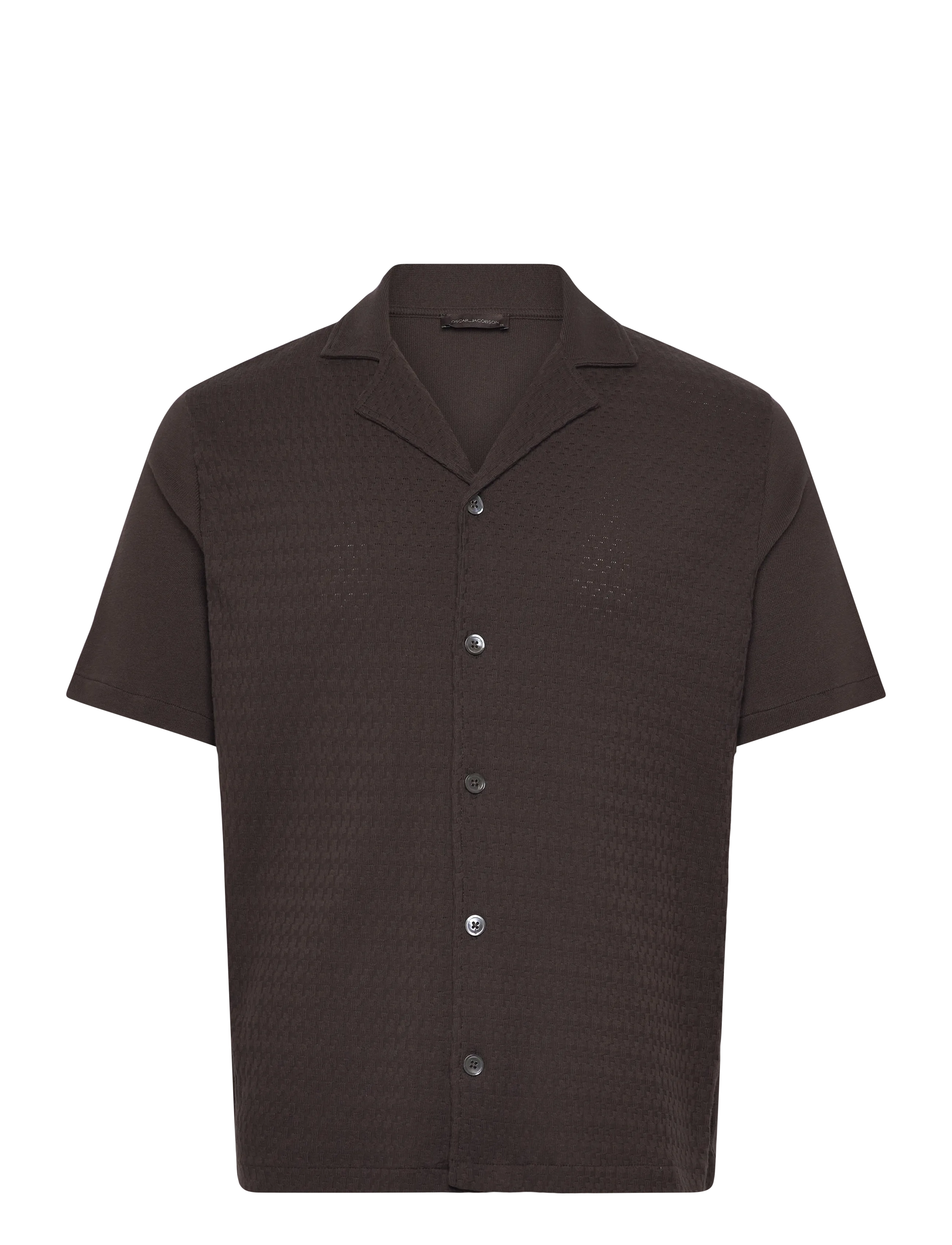 Oscar Jacobson Kirk Knitted Shirt - Oscar Jacobson - BROWN ELK / brown