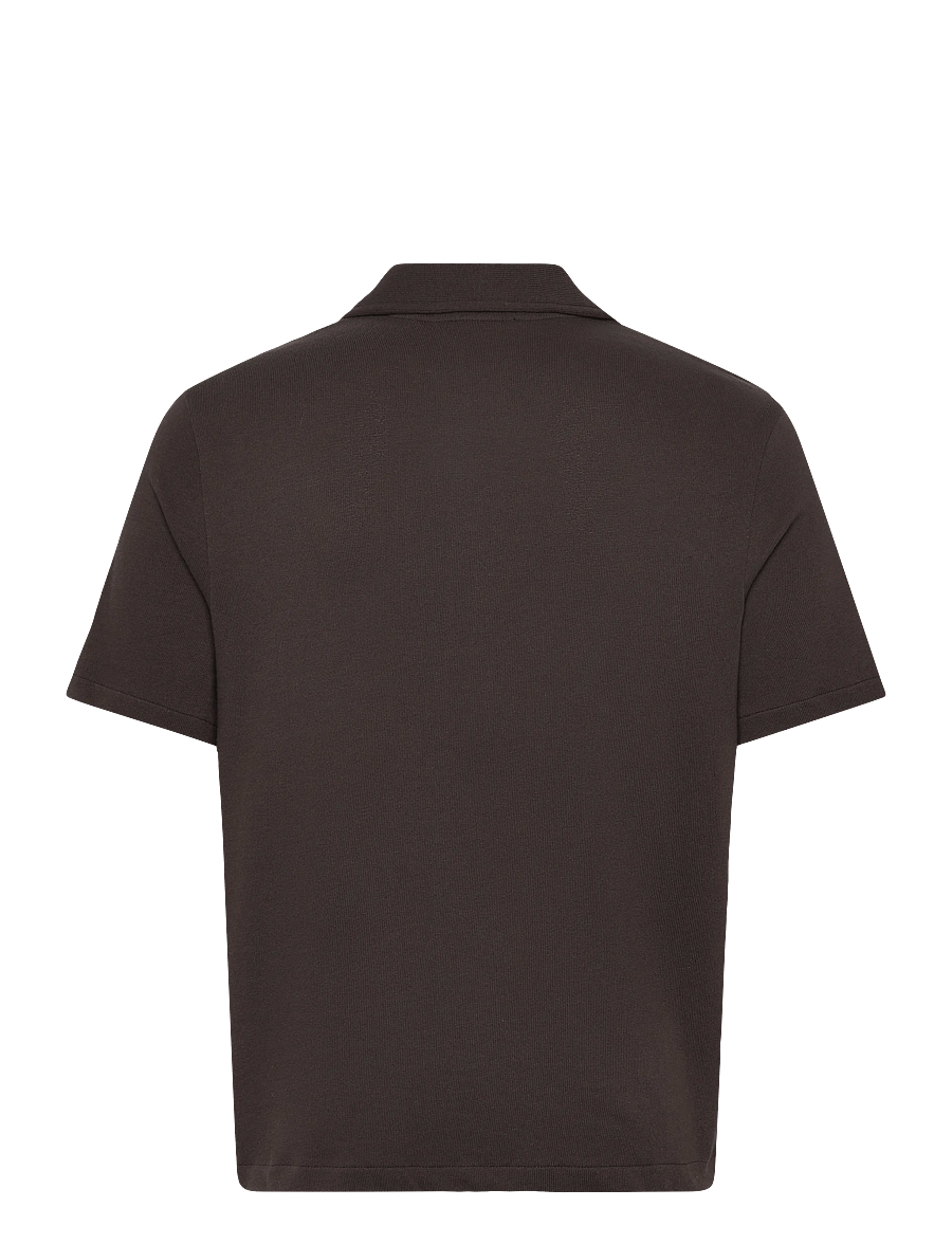 Oscar Jacobson - Kirk Knitted Shirt - basic overhemden - brown elk - 1