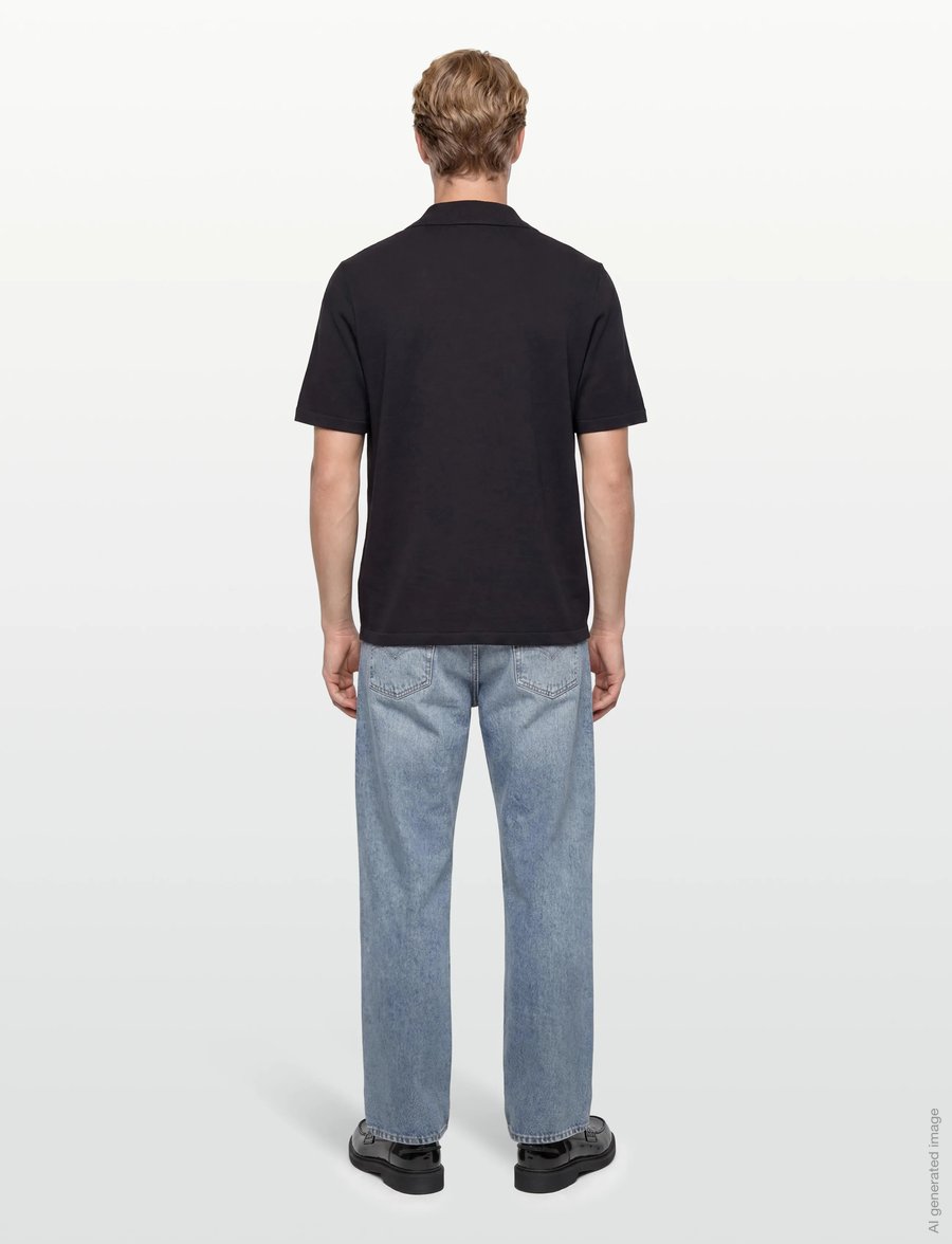 Oscar Jacobson - Kirk Knitted Shirt - podstawowe koszulki - night blue - 4