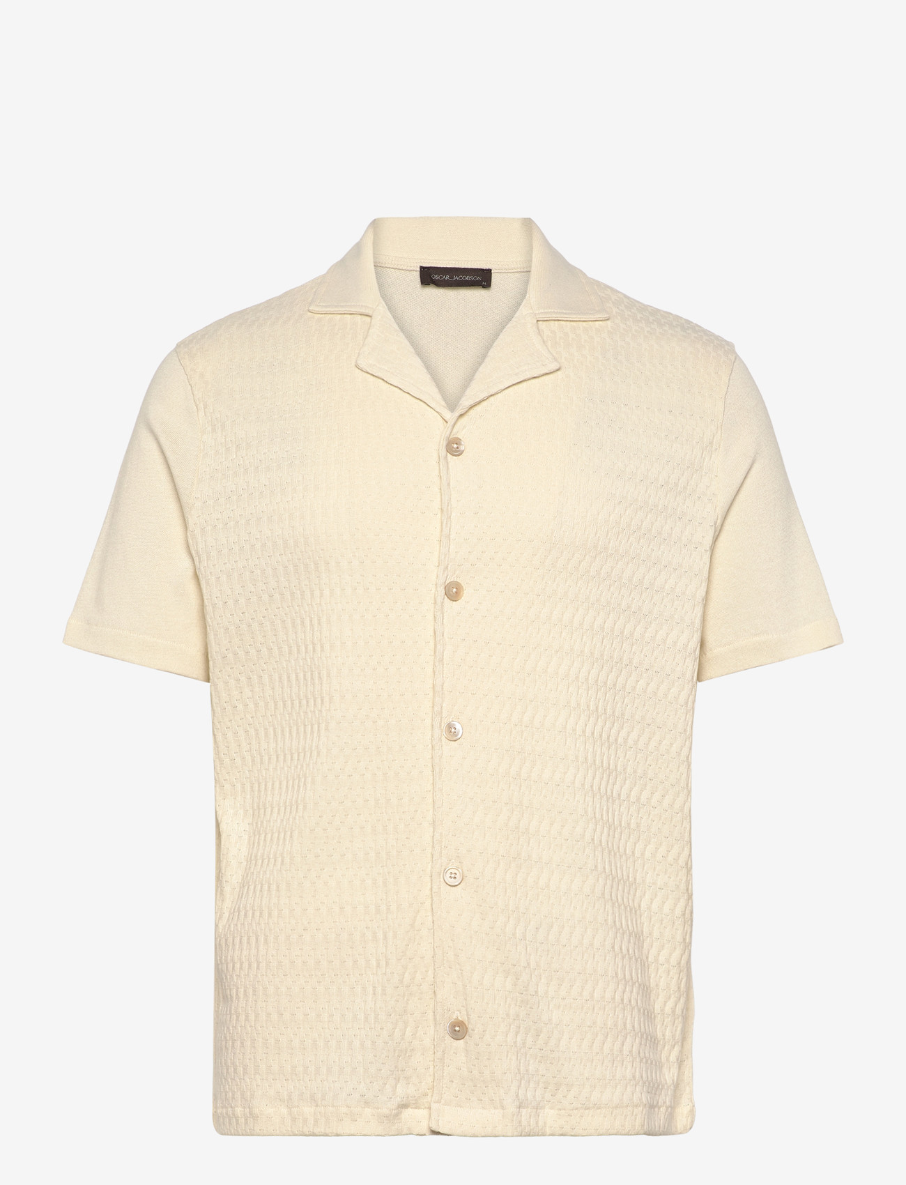 Oscar Jacobson - Kirk Knitted Shirt - laisvalaikio marškiniai - pompona yellow - 0