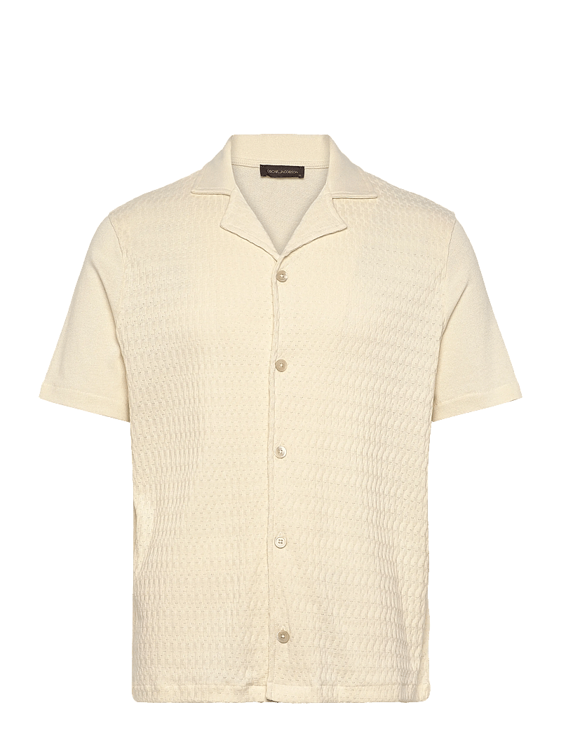 Oscar Jacobson - Kirk Knitted Shirt - laisvalaikio marškiniai - pompona yellow - 0