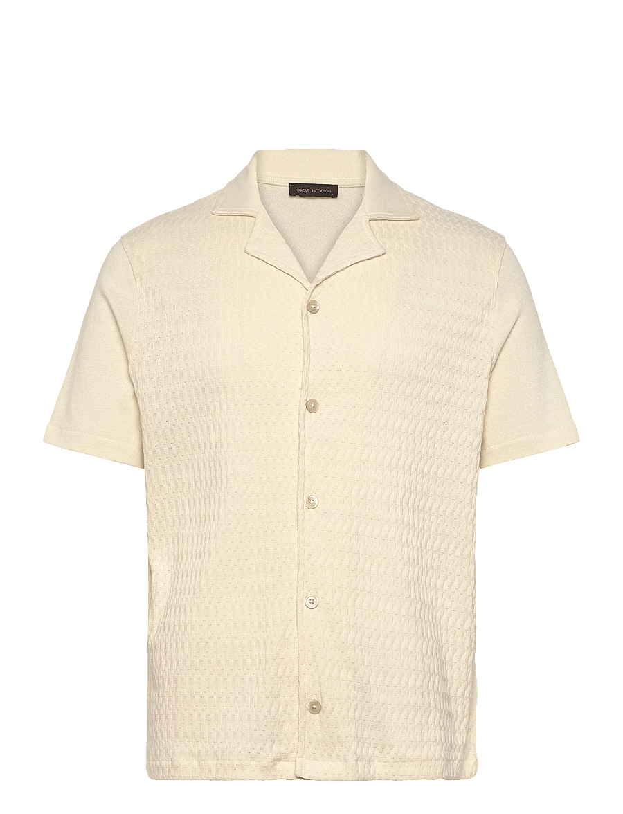 Oscar Jacobson - Kirk Knitted Shirt - basic-hemden - pompona yellow - 1