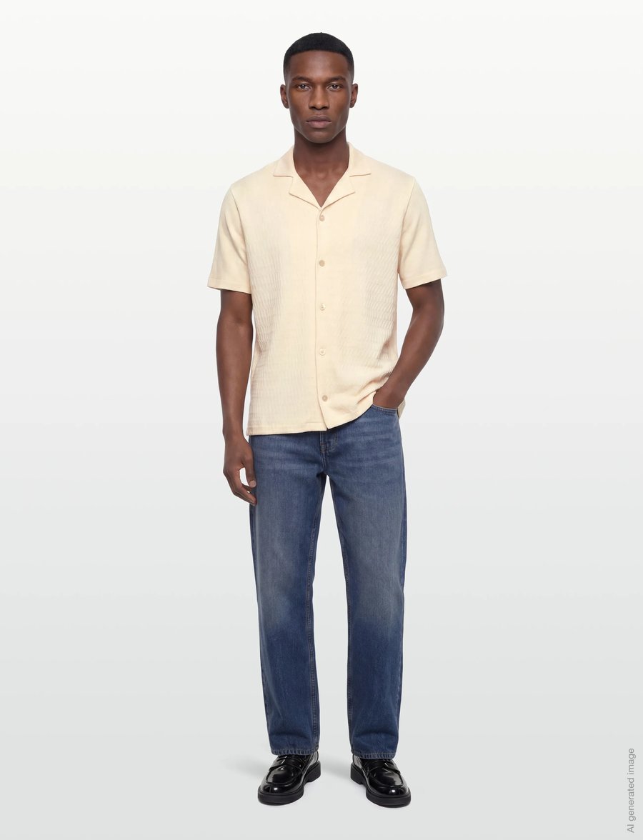 Oscar Jacobson - Kirk Knitted Shirt - basic-hemden - pompona yellow - 0